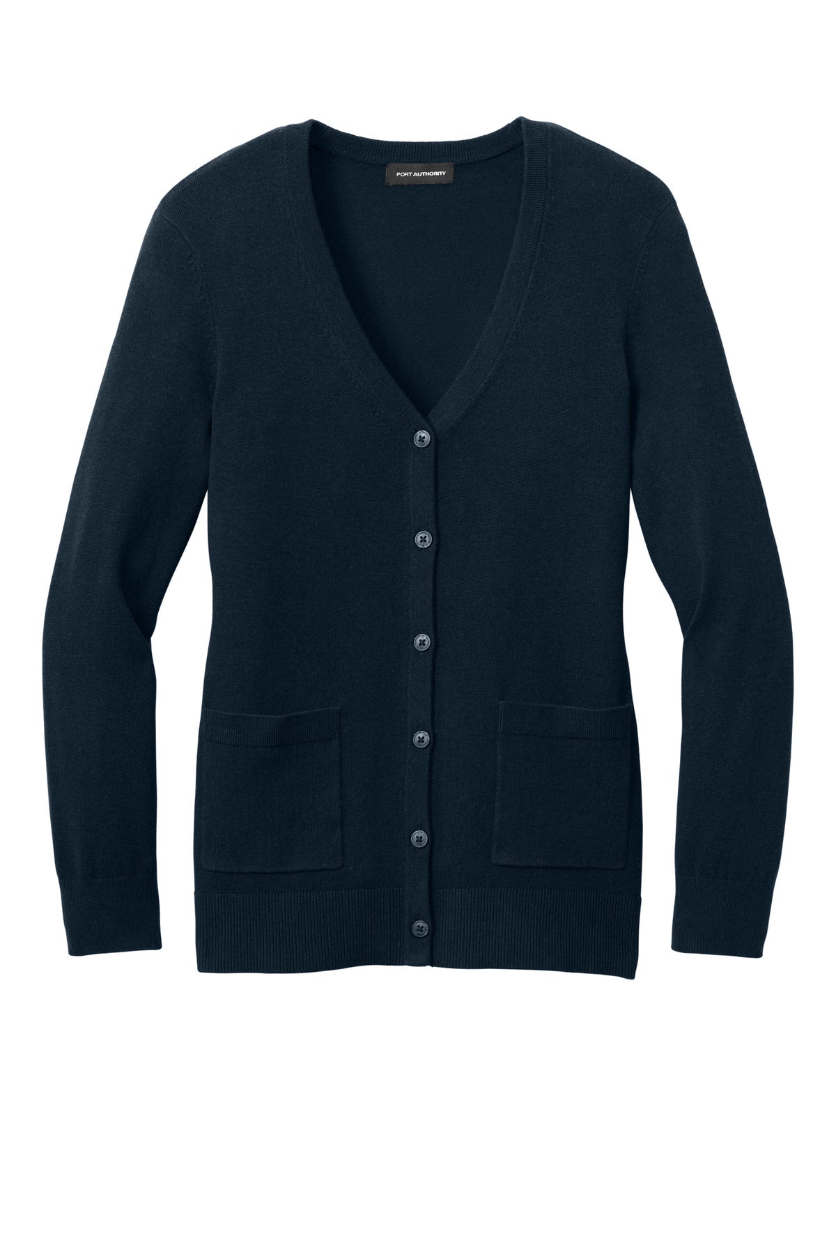 Port Authority Women's Easy Care Button-Up Cardigan Sweater - River Blue Navy