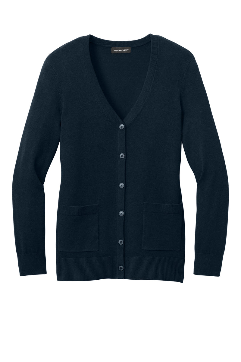 Port Authority Women's Easy Care Button-Up Cardigan Sweater - River Blue Navy