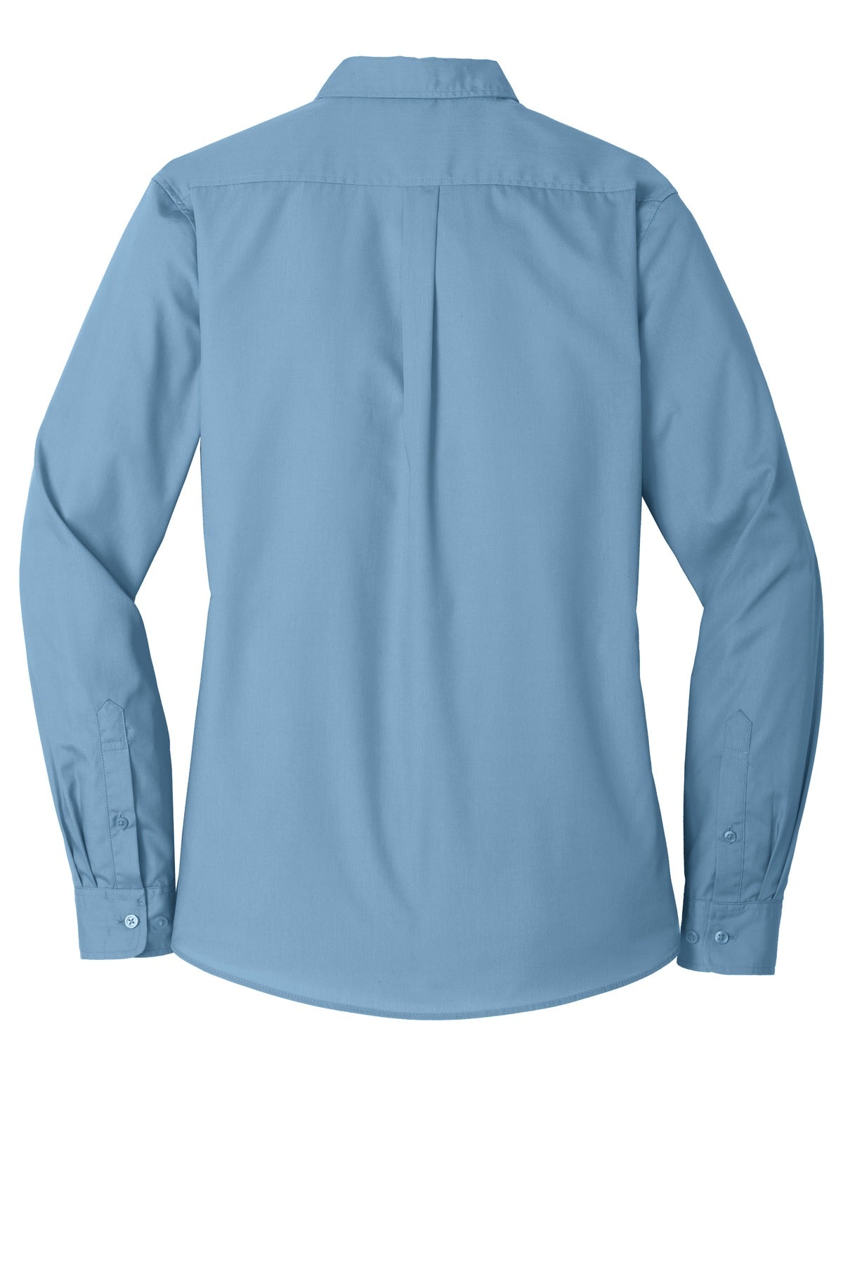 Port Authority Women's Long Sleeve Carefree Poplin Shirt - Carolina Blue