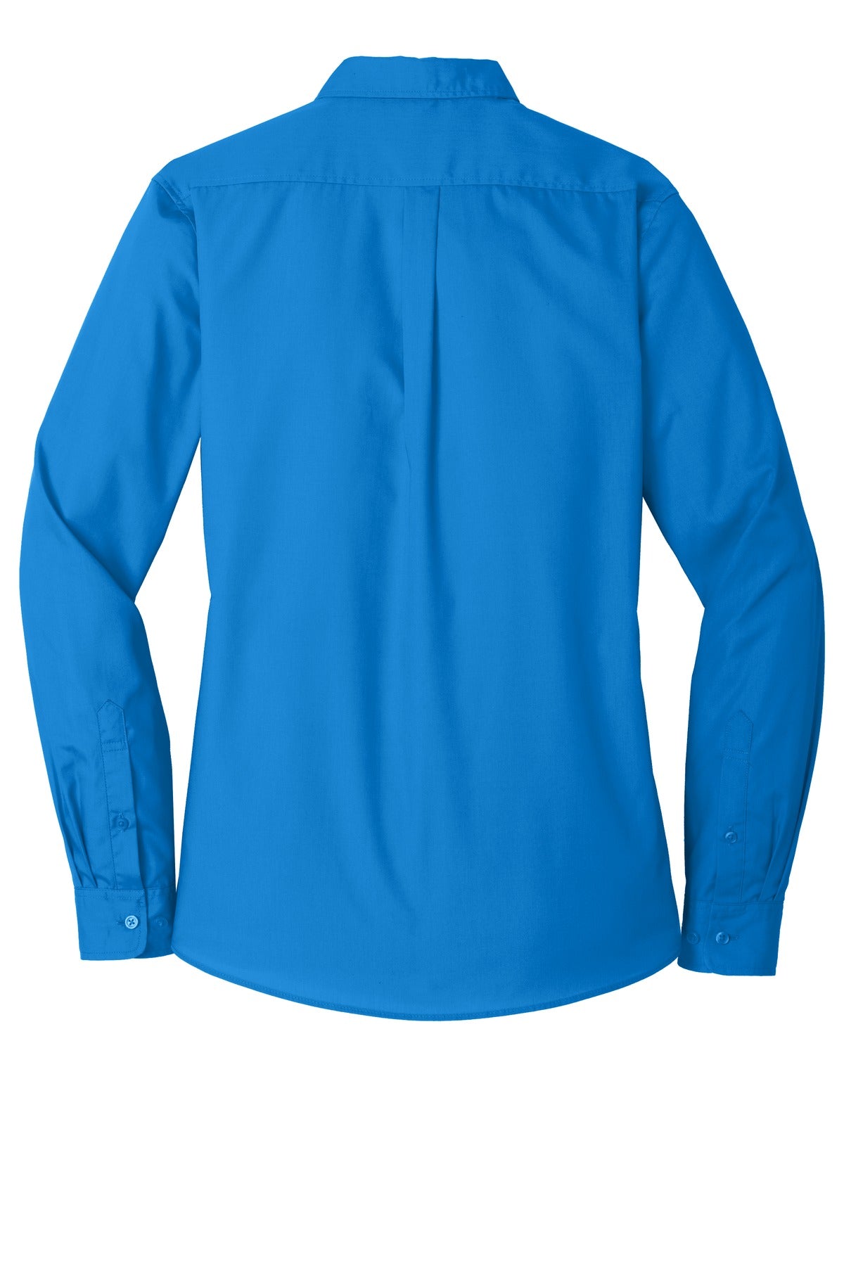 Port Authority Women's Long Sleeve Carefree Poplin Shirt - Coastal Blue
