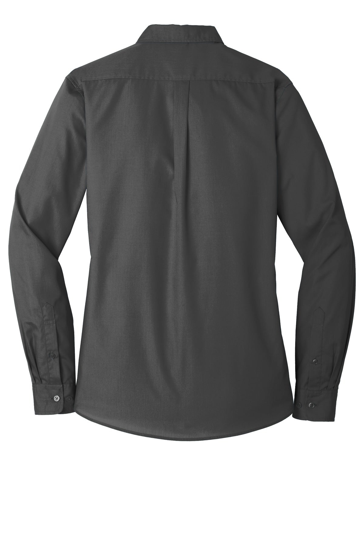 Port Authority Women's Long Sleeve Carefree Poplin Shirt - Graphite