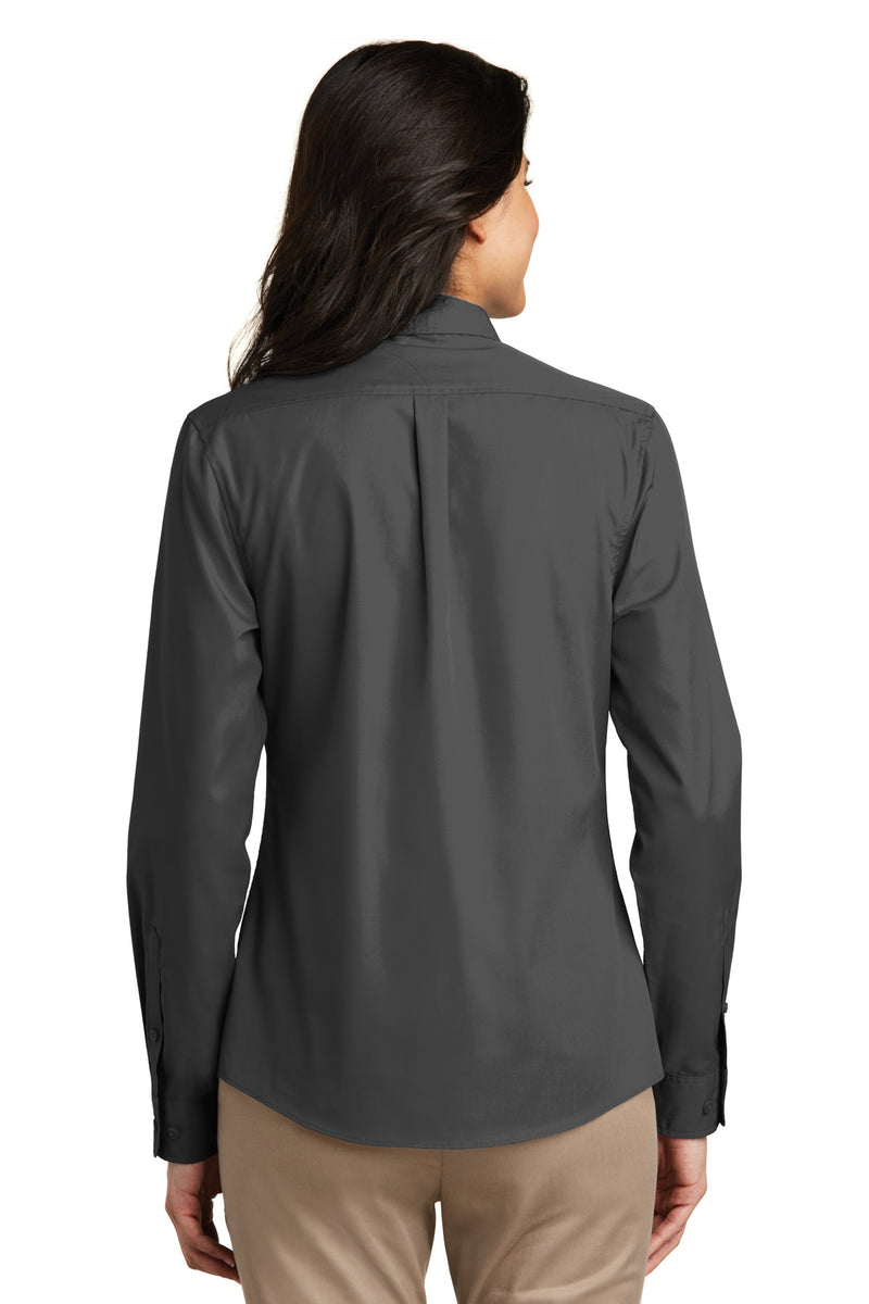 Port Authority Women's Long Sleeve Carefree Poplin Shirt - Graphite