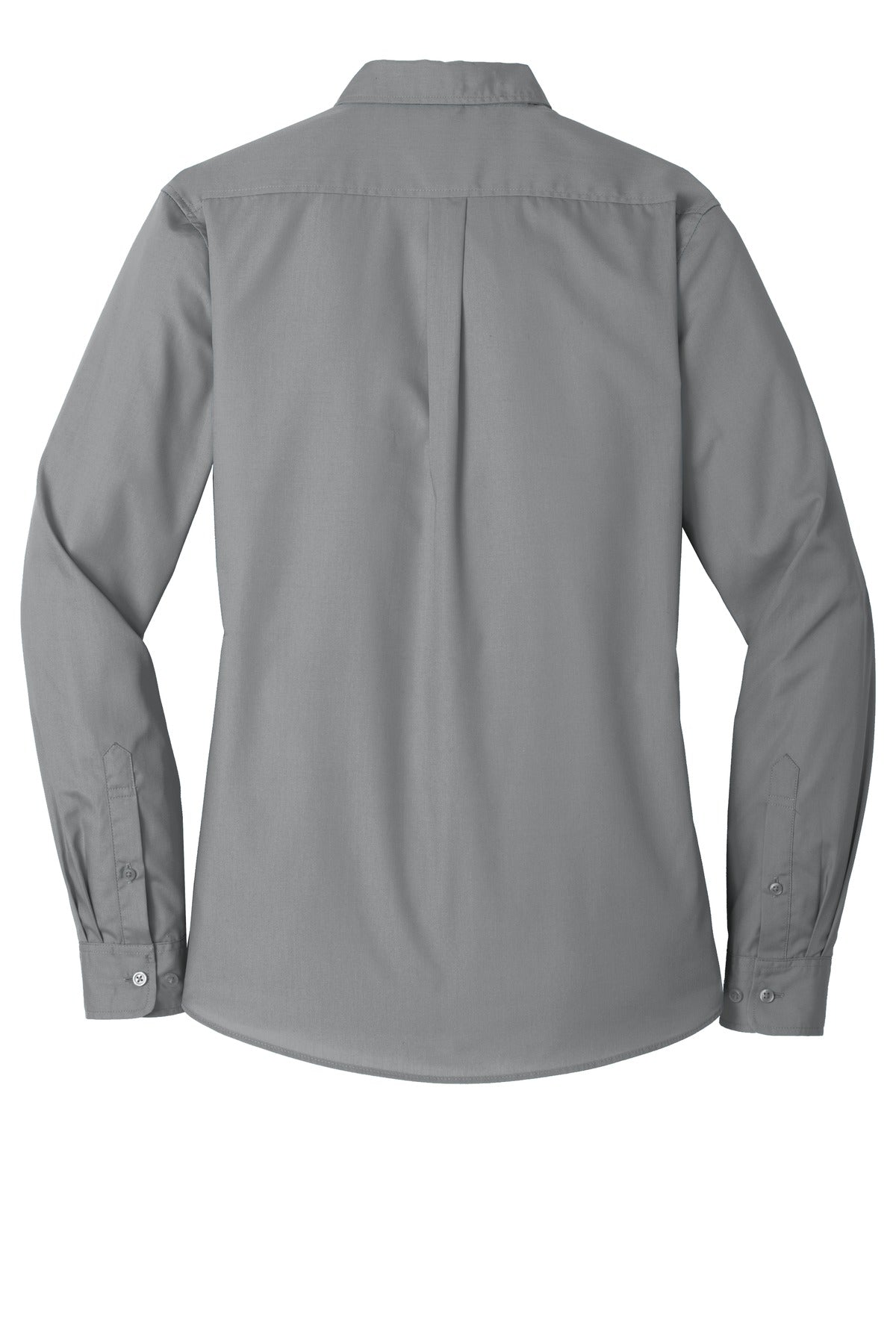 Port Authority Women's Long Sleeve Carefree Poplin Shirt - Gusty Grey
