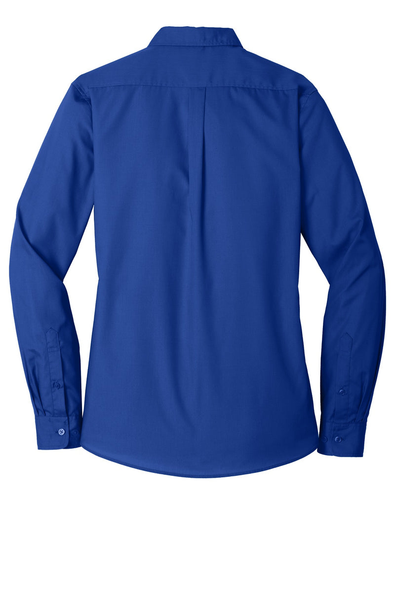 Port Authority Women's Long Sleeve Carefree Poplin Shirt - True Royal