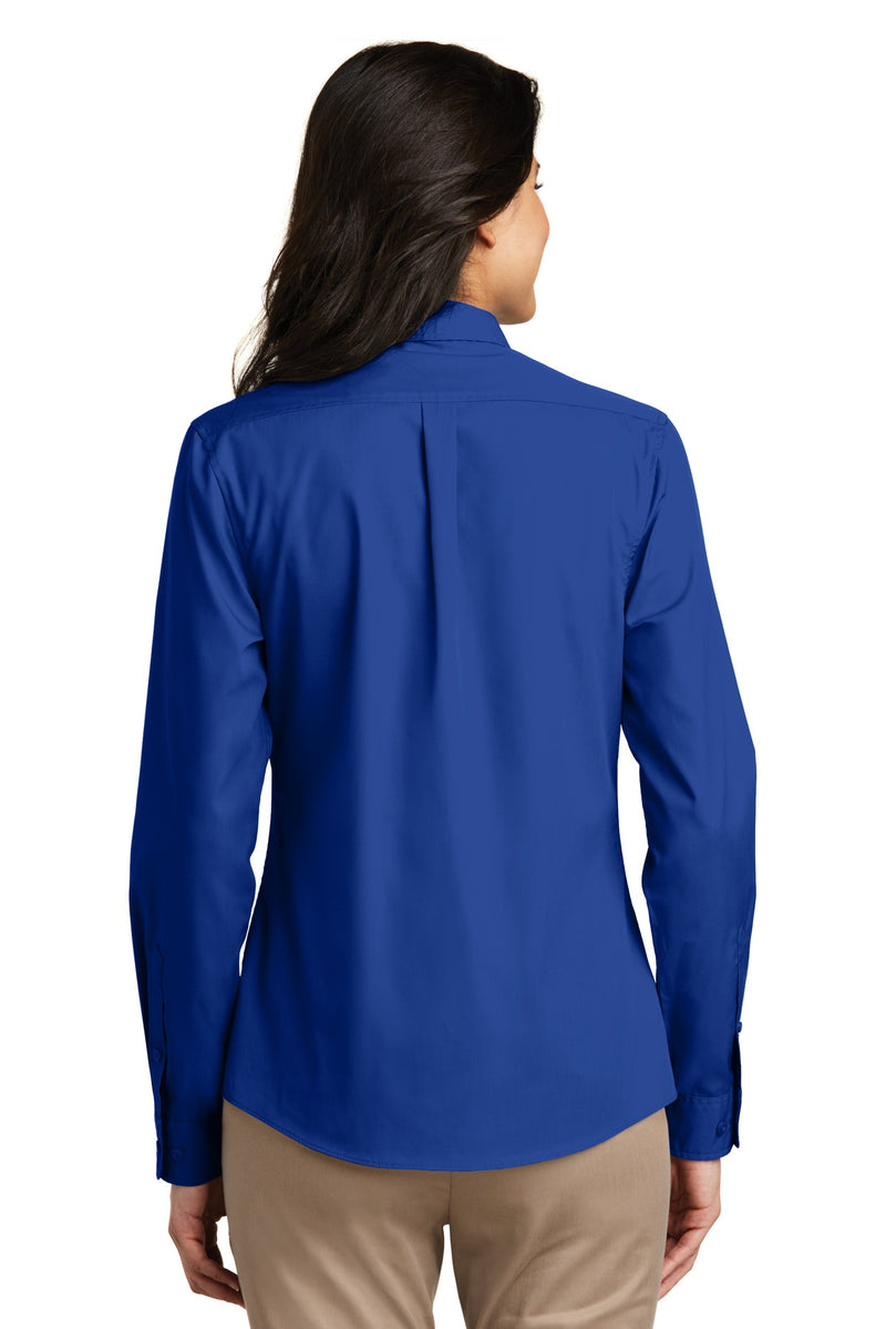 Port Authority Women's Long Sleeve Carefree Poplin Shirt - True Royal