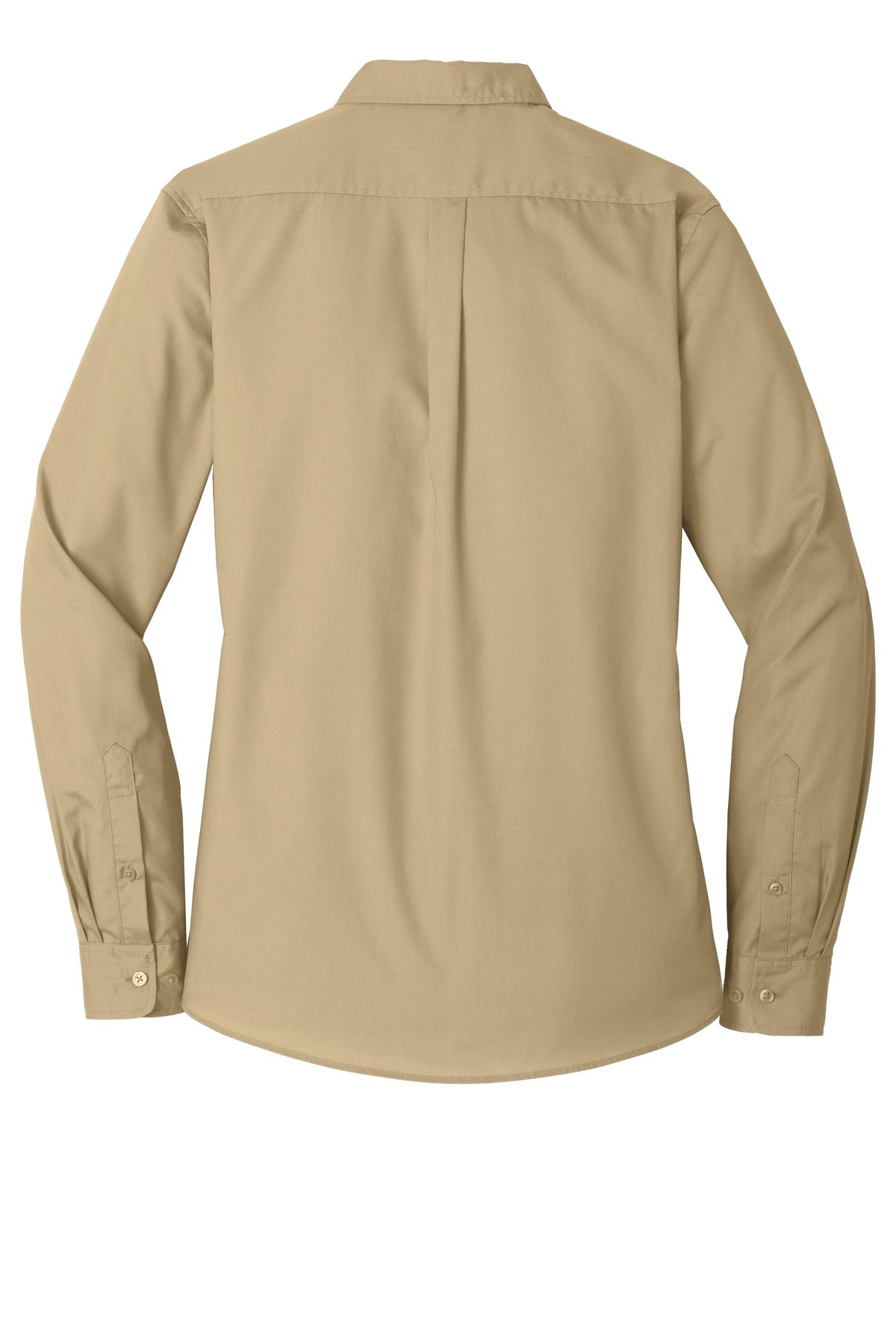 Port Authority Women's Long Sleeve Carefree Poplin Shirt - Wheat