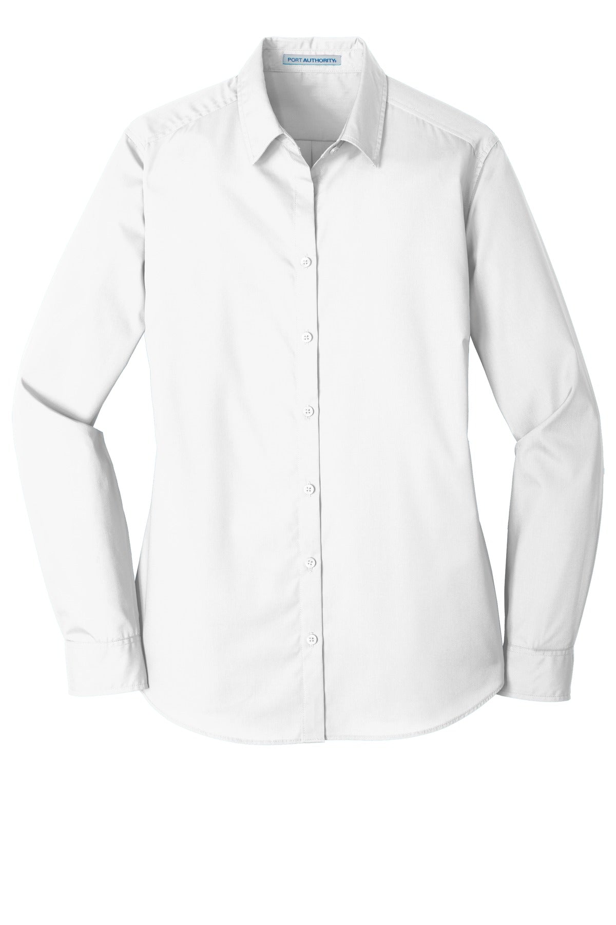Port Authority Women's Long Sleeve Carefree Poplin Shirt - White