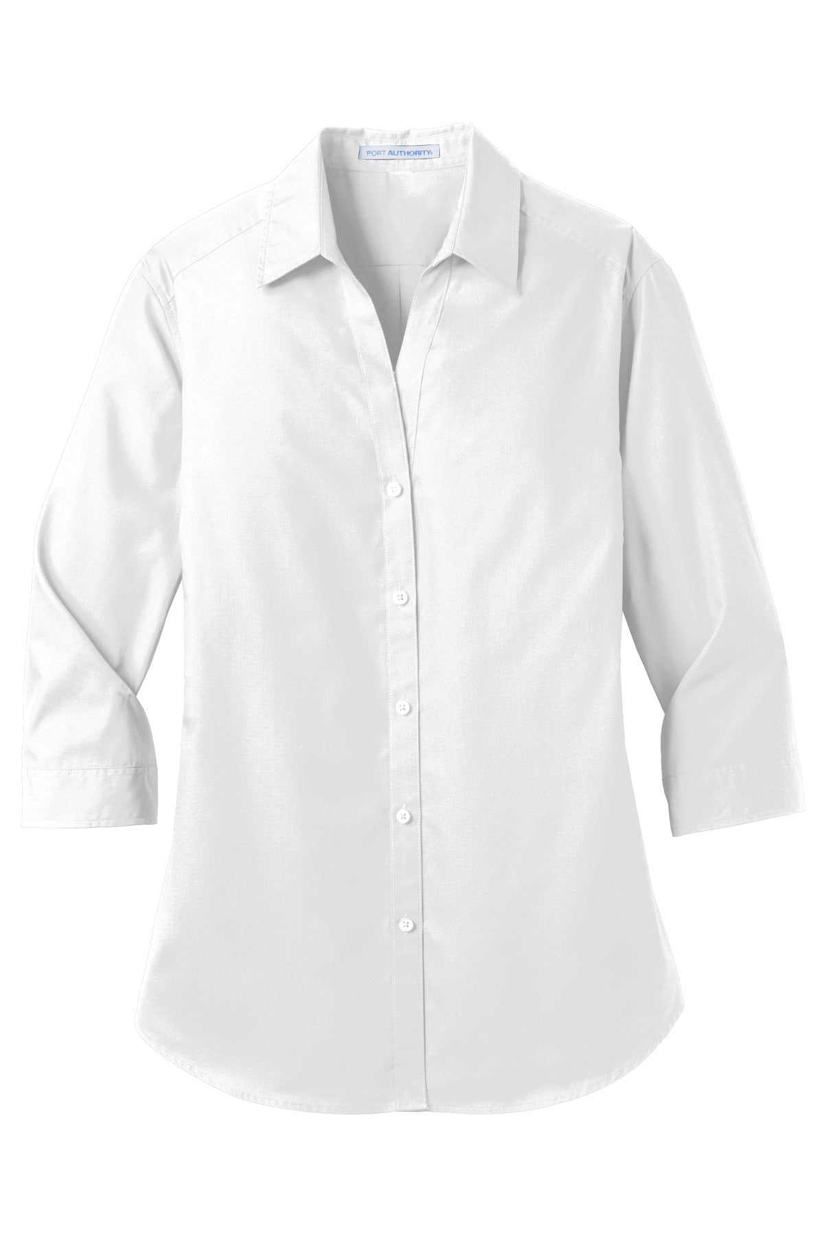 Port Authority Women's 3/4-Sleeve Carefree Poplin Shirt - White