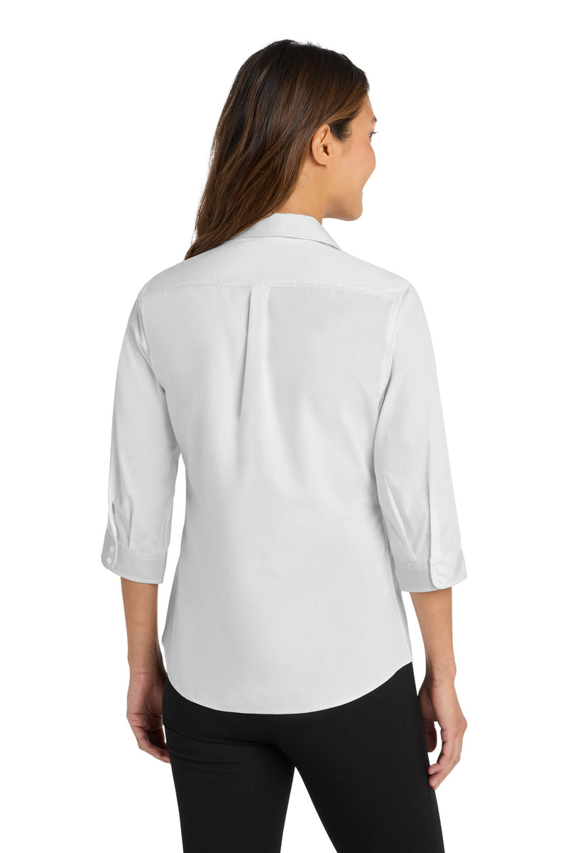 Port Authority Women's 3/4-Sleeve Carefree Poplin Shirt - White