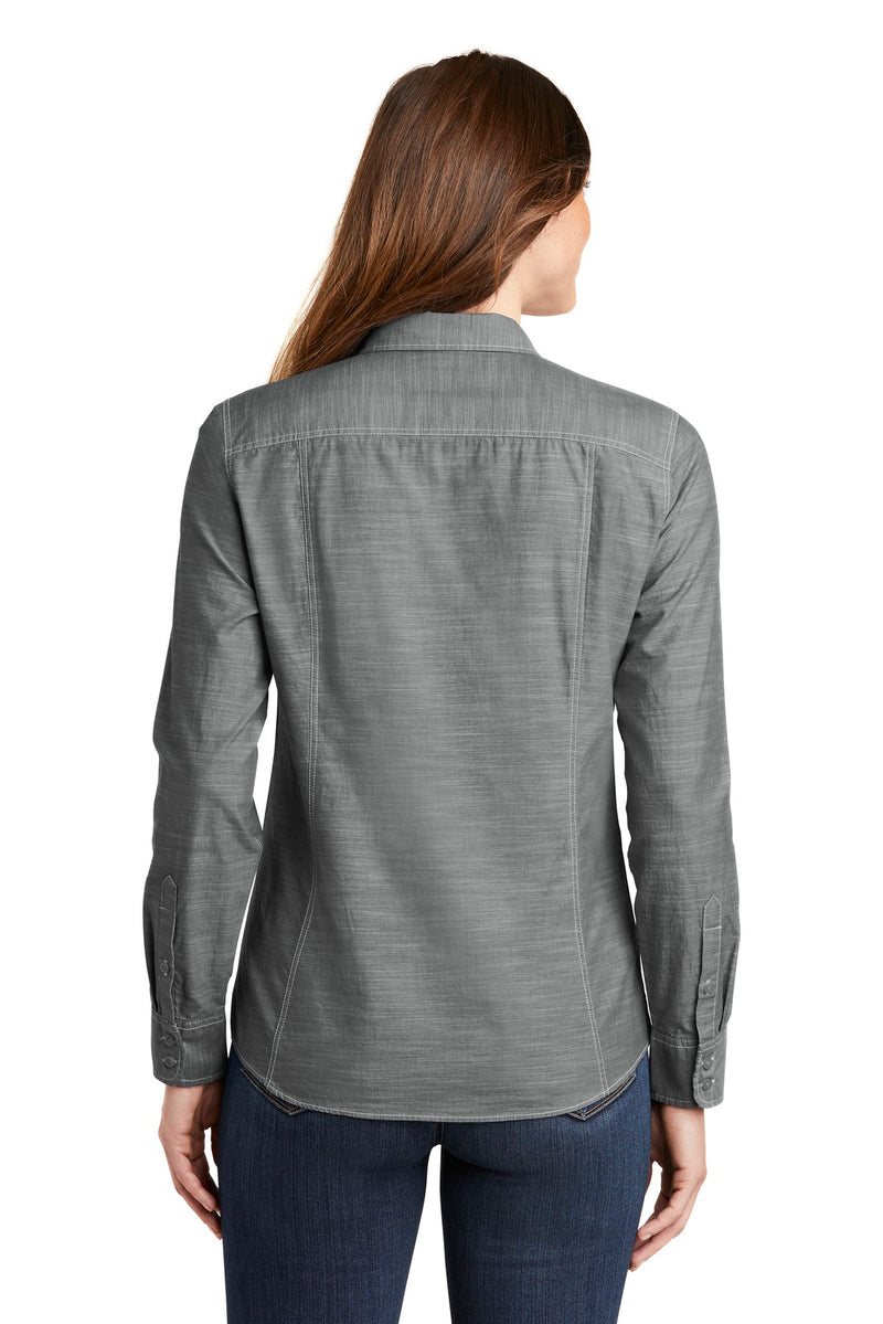 Port Authority Women's Slub Chambray Shirt - Grey