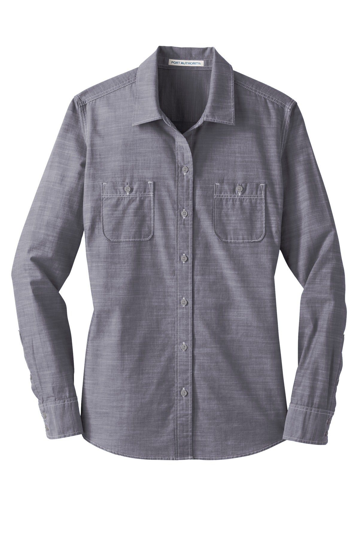 Port Authority Women's Slub Chambray Shirt - True Navy