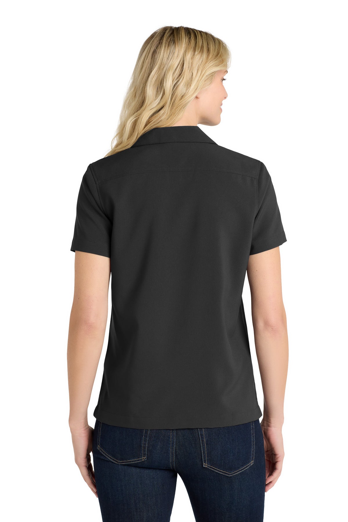 Port Authority Women's Short Sleeve Performance Staff Shirt - Black