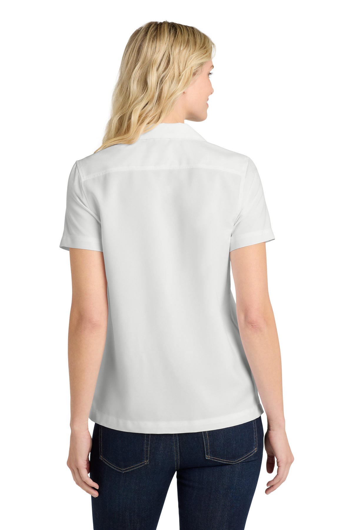 Port Authority Women's Short Sleeve Performance Staff Shirt - Silver