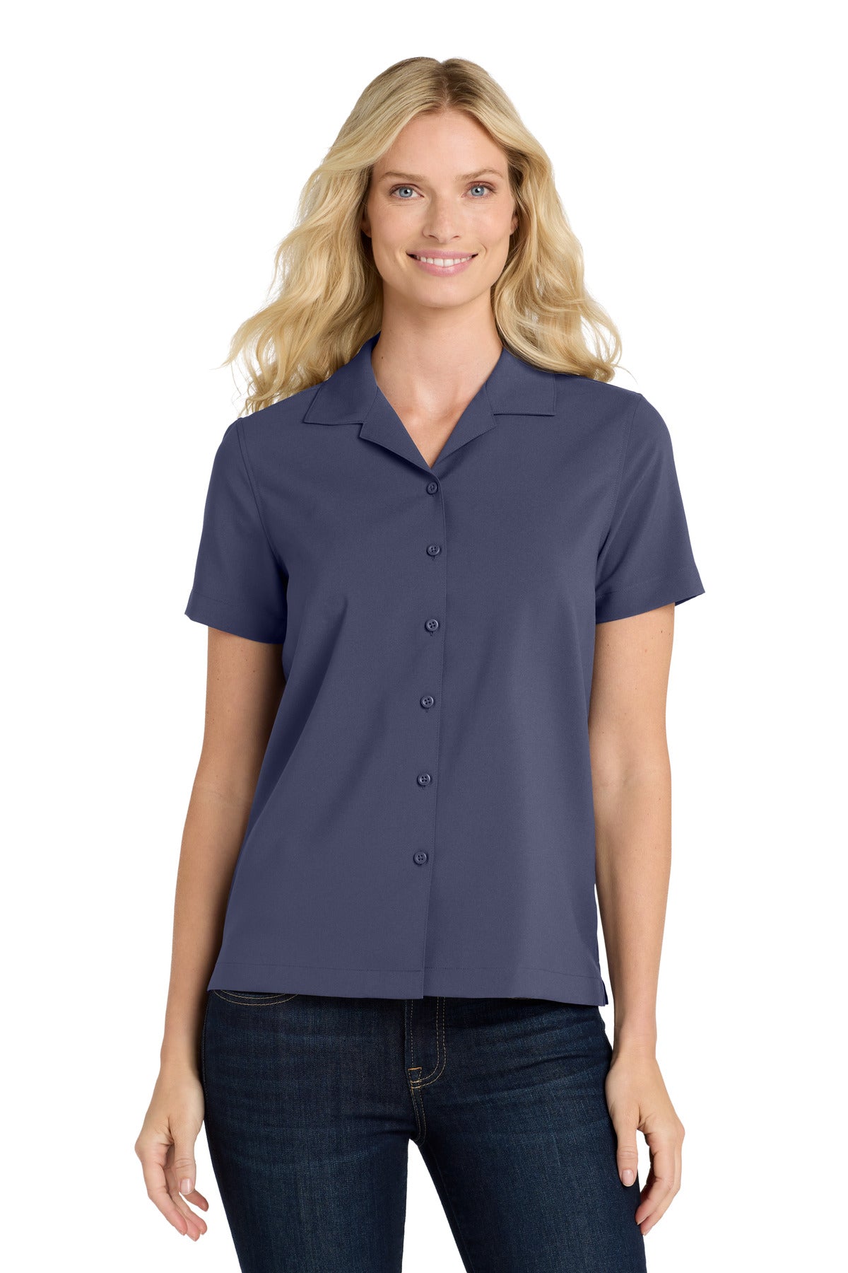 Port Authority Women's Short Sleeve Performance Staff Shirt - True Navy