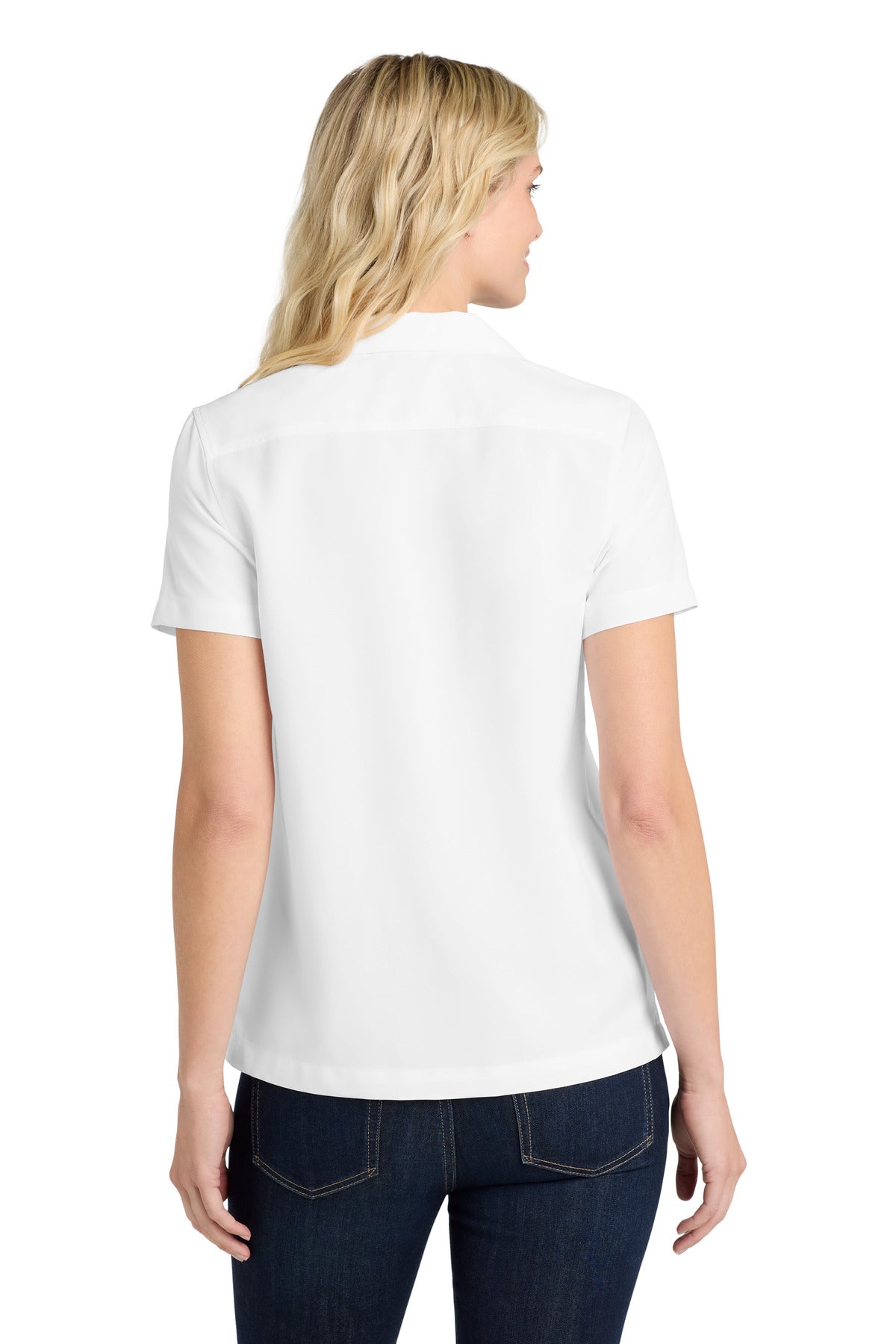 Port Authority Women's Short Sleeve Performance Staff Shirt - White