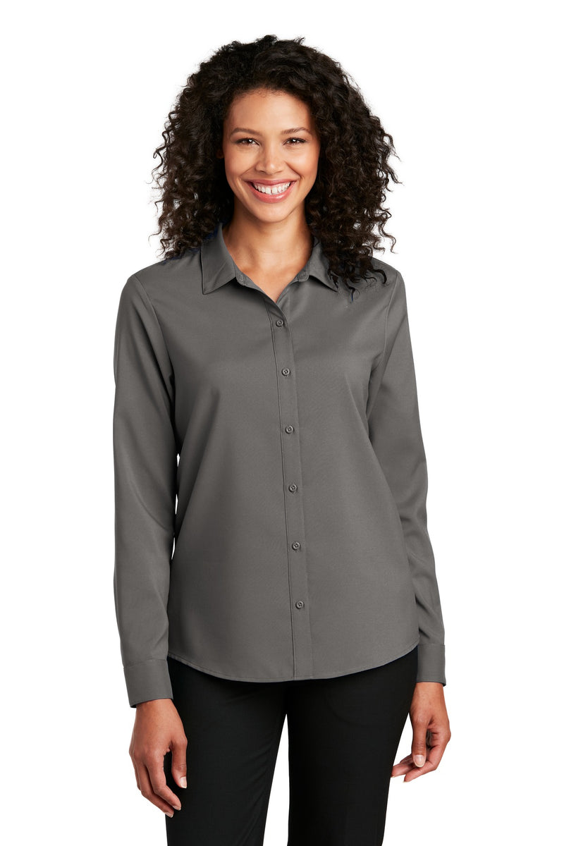 Port Authority Women's Long Sleeve Performance Staff Shirt - Graphite