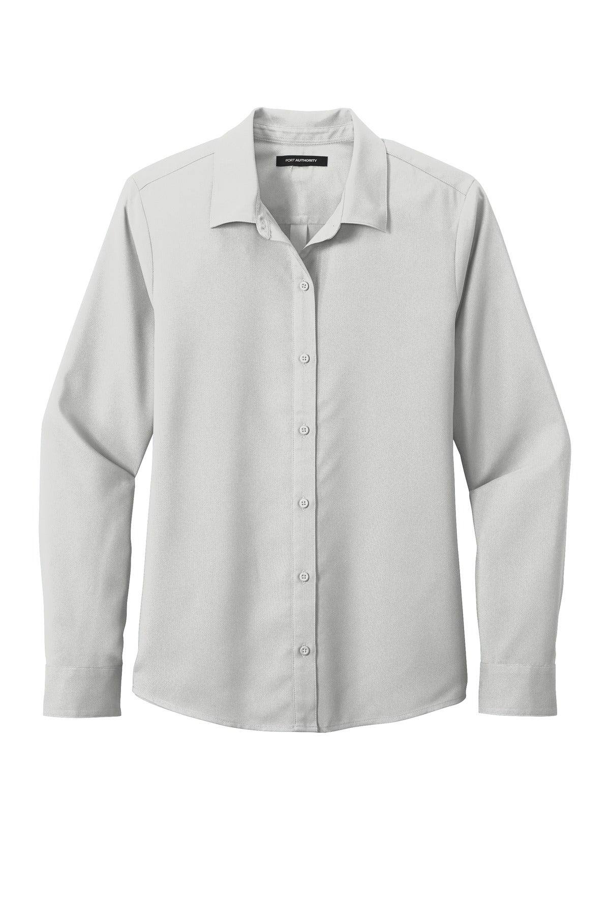 Port Authority Women's Long Sleeve Performance Staff Shirt - Silver