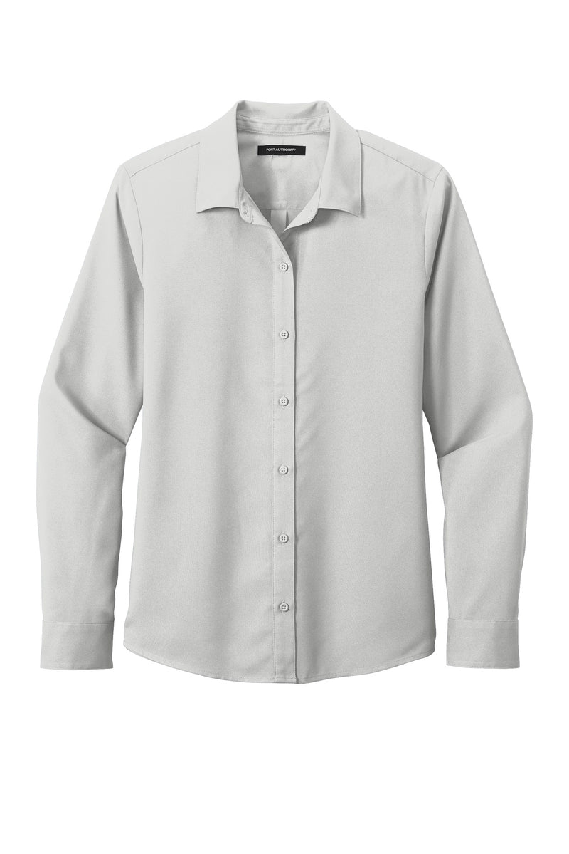 Port Authority Women's Long Sleeve Performance Staff Shirt - Silver