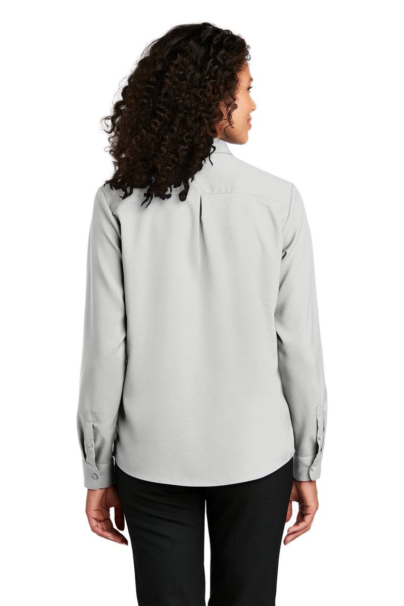 Port Authority Women's Long Sleeve Performance Staff Shirt - Silver