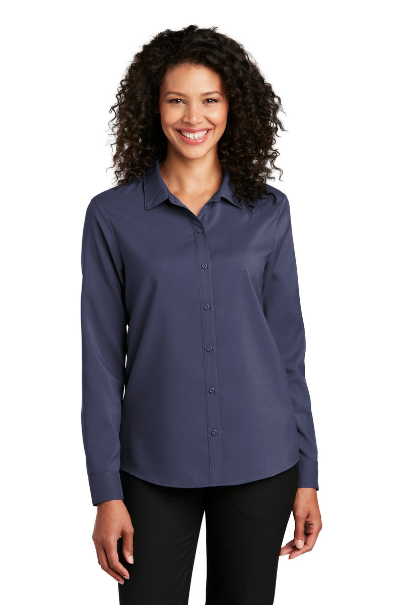 Port Authority Women's Long Sleeve Performance Staff Shirt - True Navy