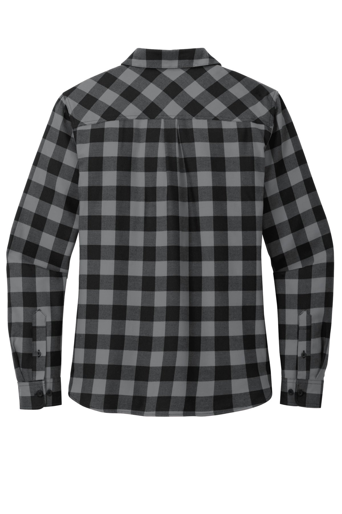 Port Authority Women's Plaid Flannel Shirt - Grey/ Black Buffalo Check