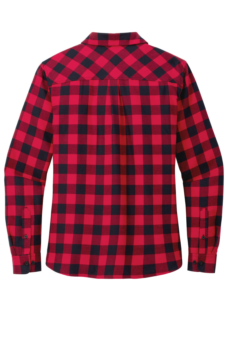 Port Authority Women's Plaid Flannel Shirt - Red/ Black Buffalo Check