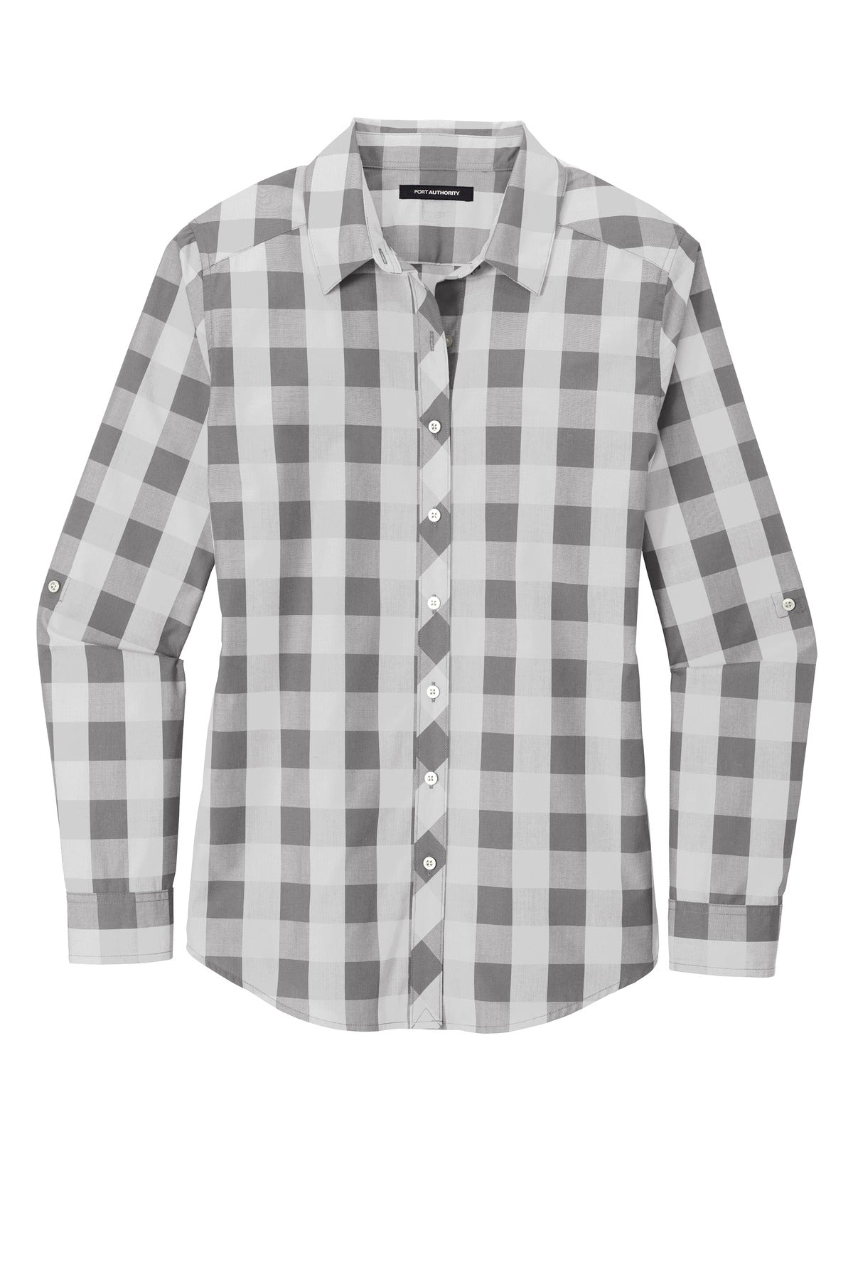 Port Authority Women's Everyday Plaid Shirt - Shadow Grey