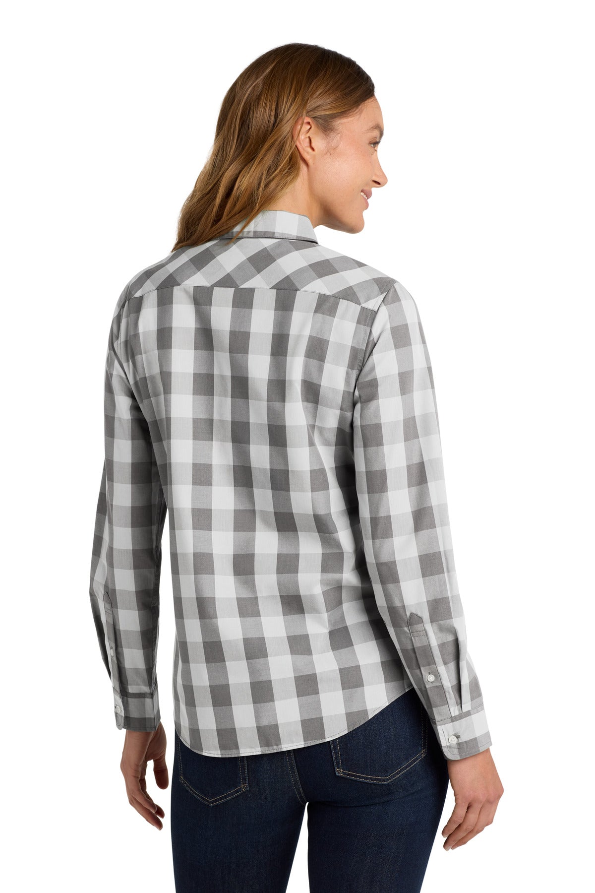 Port Authority Women's Everyday Plaid Shirt - Shadow Grey