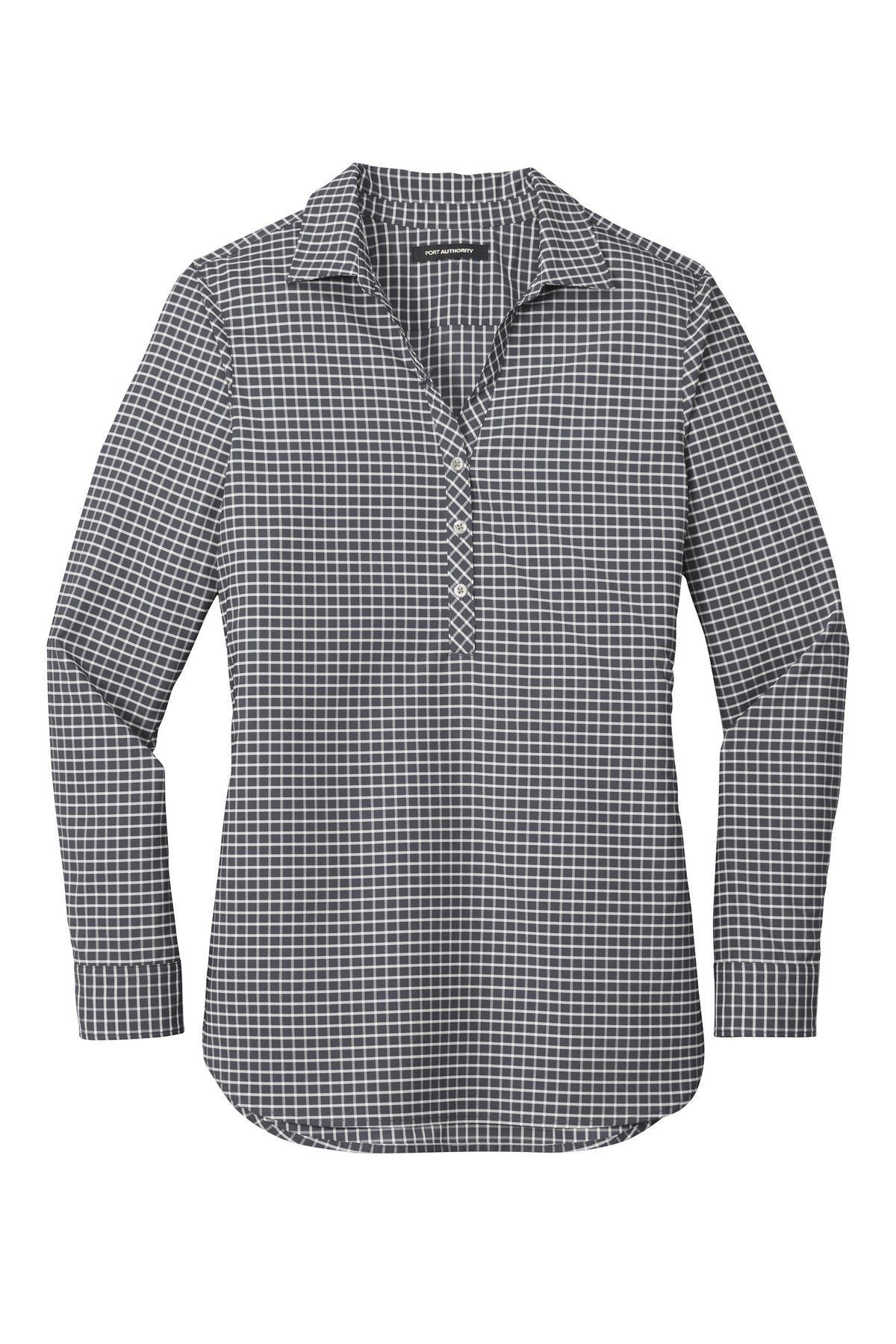 Port Authority  Ladies City Stretch Tunic - Graphite/ White