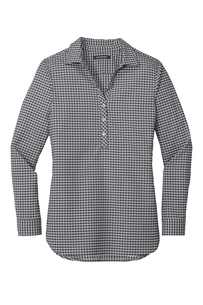 Port Authority  Ladies City Stretch Tunic - Graphite/ White