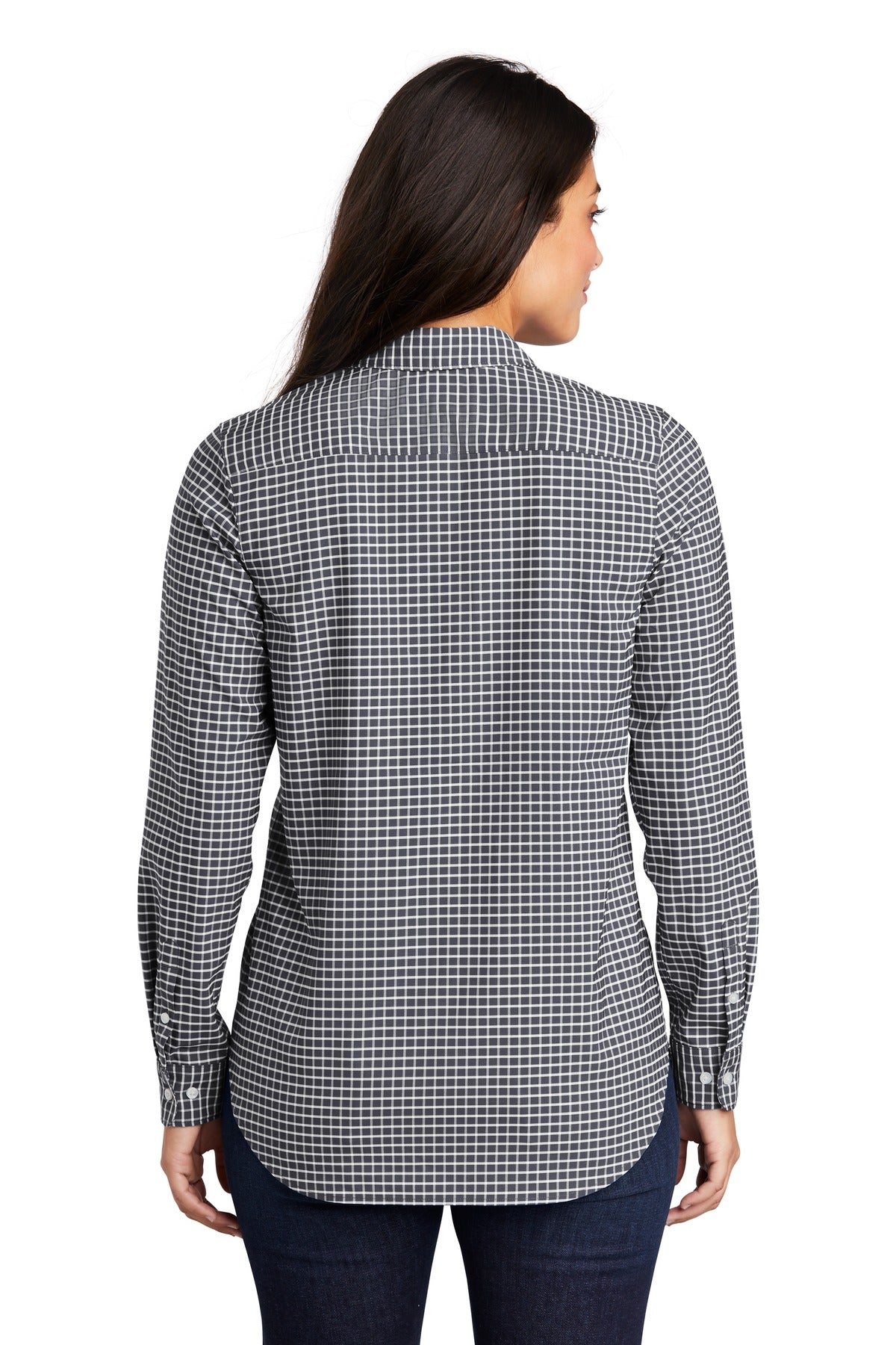 Port Authority  Ladies City Stretch Tunic - Graphite/ White