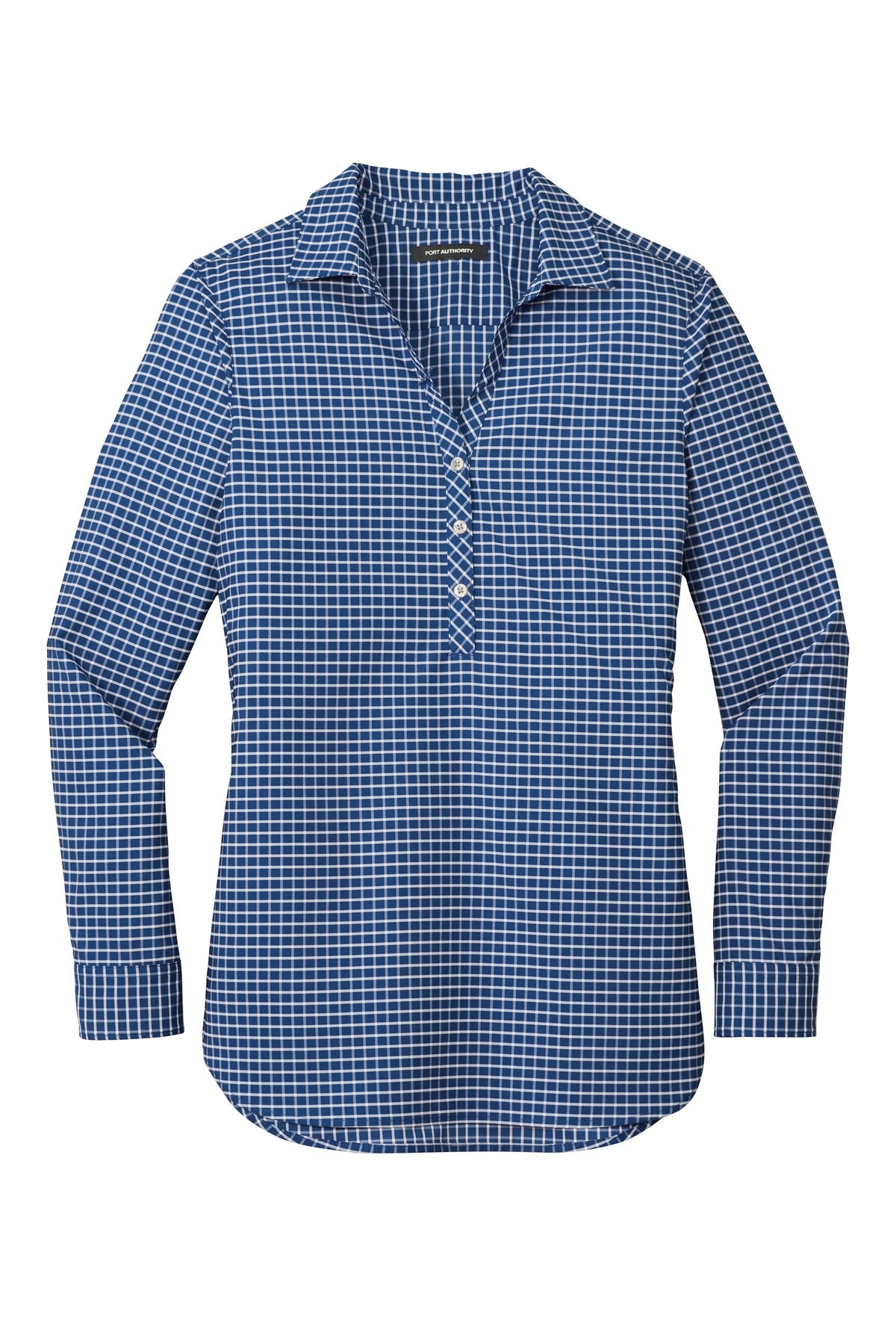 Port Authority  Ladies City Stretch Tunic - True Blue/ White