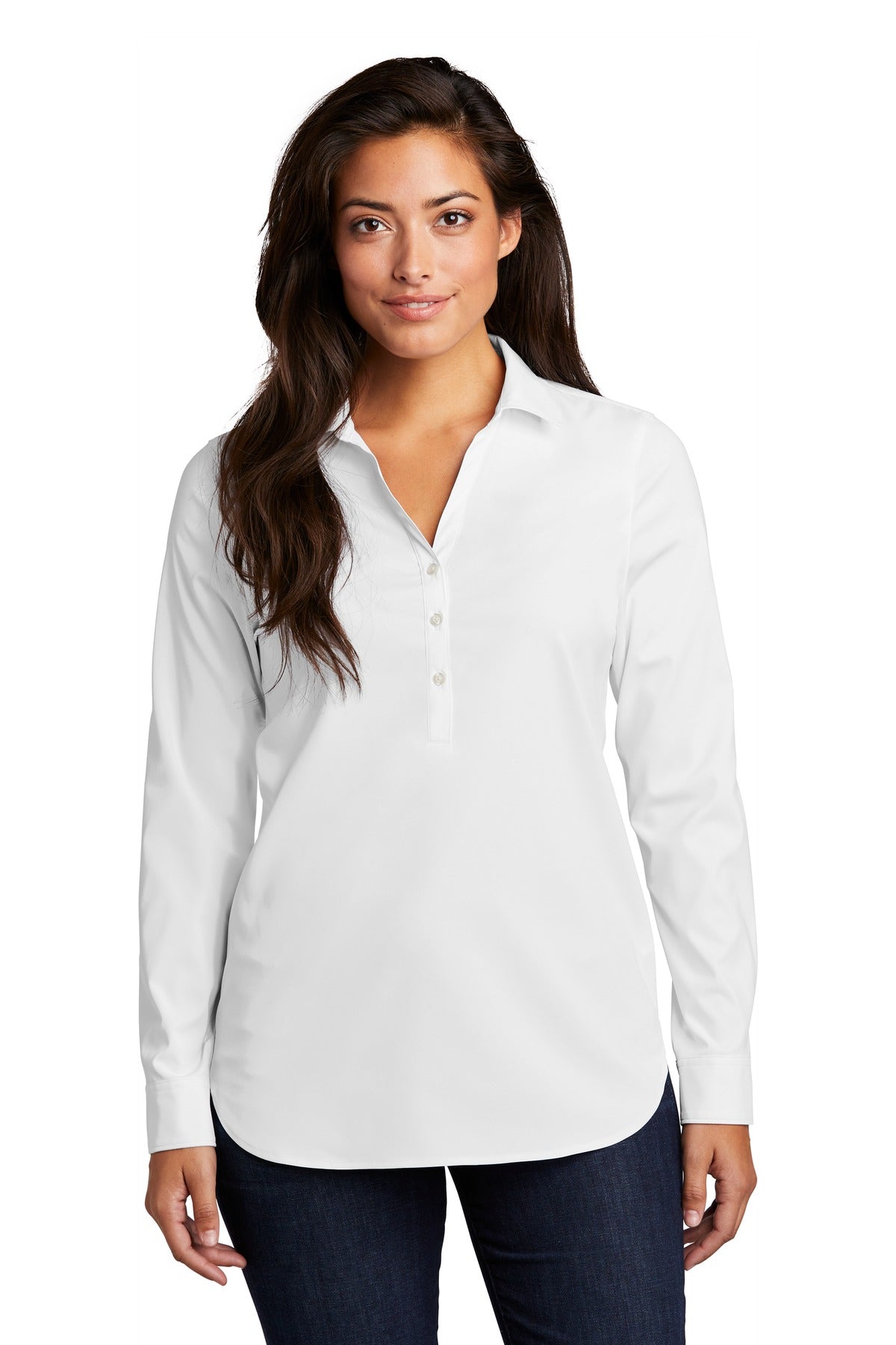Port Authority  Ladies City Stretch Tunic - White