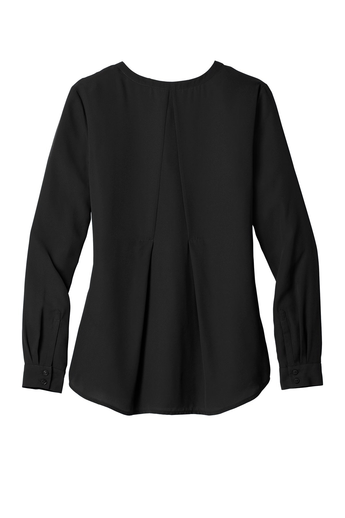 Port Authority Women's Long Sleeve Button-Front Blouse - Black