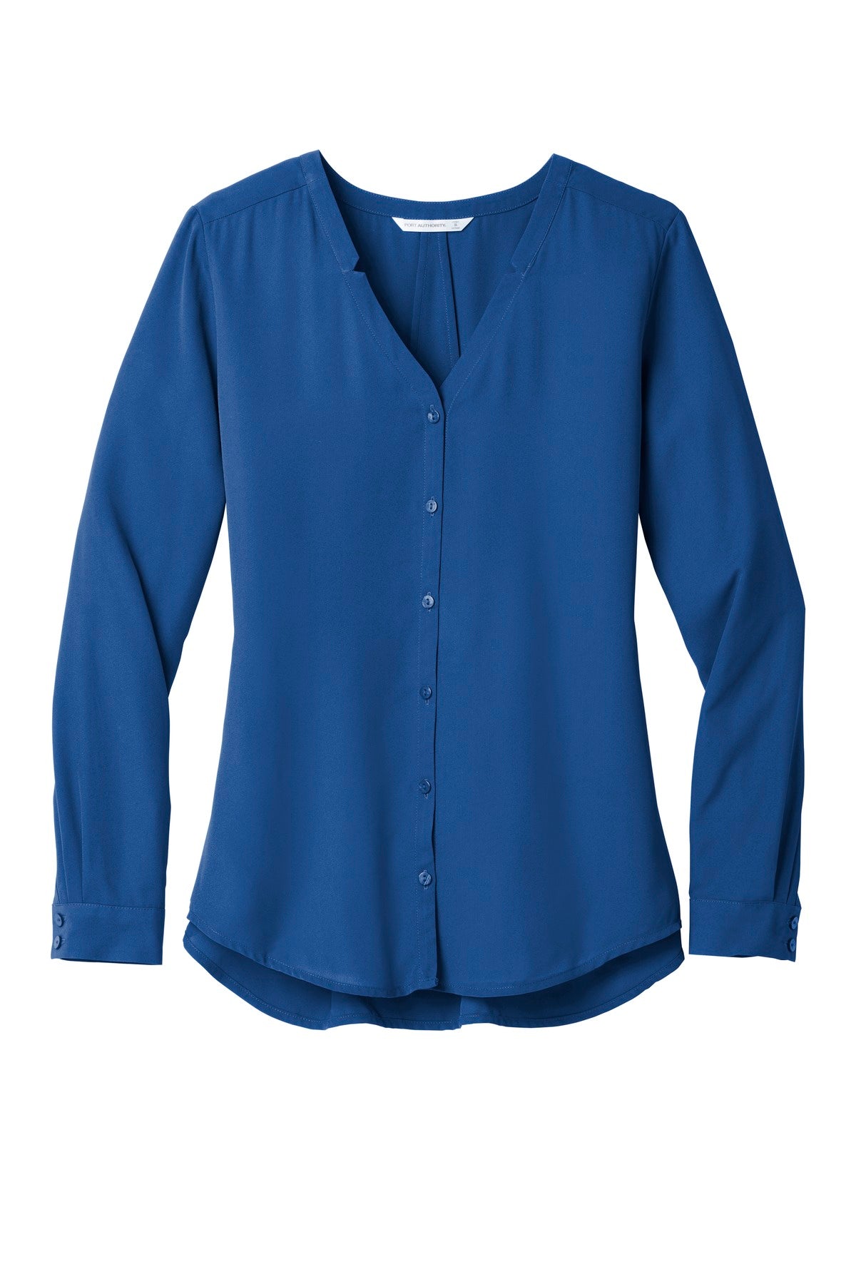 Port Authority Women's Long Sleeve Button-Front Blouse - True Blue