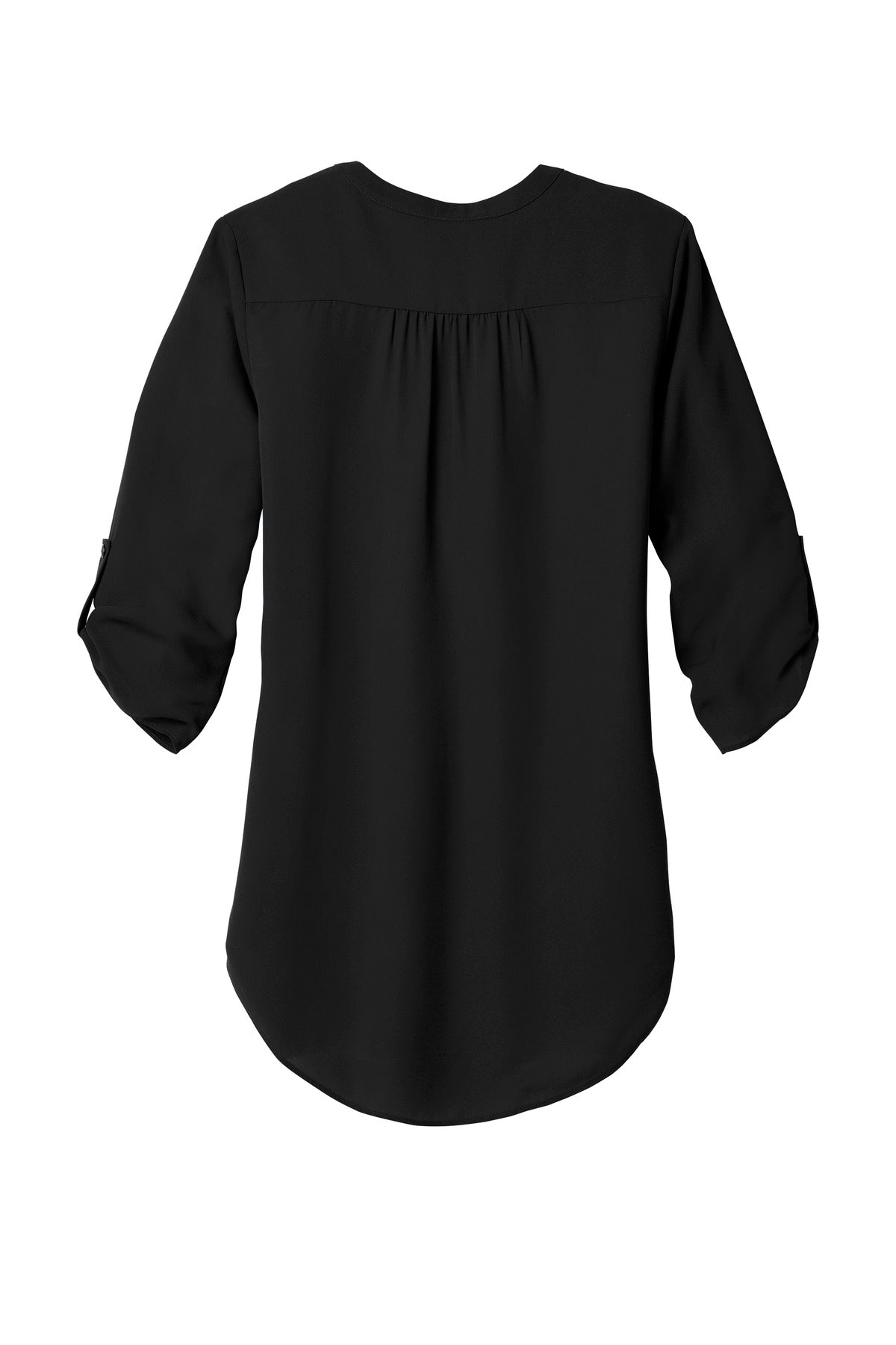 Port Authority Women's 3/4-Sleeve Tunic Blouse - Black