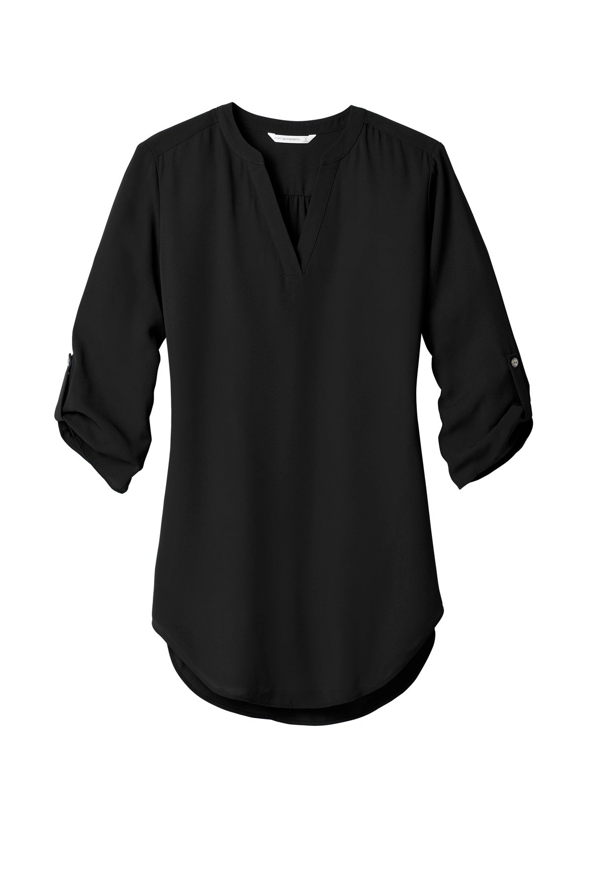 Port Authority Women's 3/4-Sleeve Tunic Blouse - Black