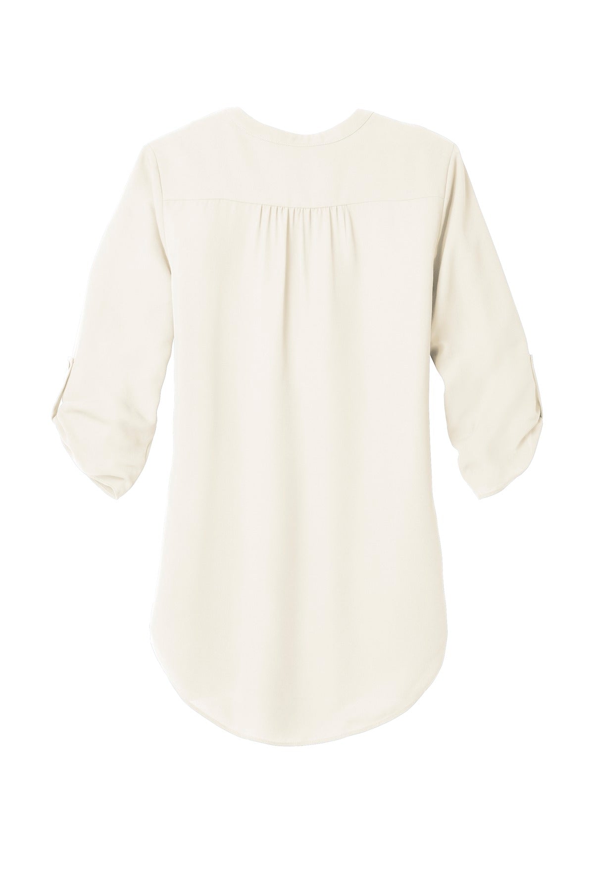 Port Authority Women's 3/4-Sleeve Tunic Blouse - Ivory Chiffon