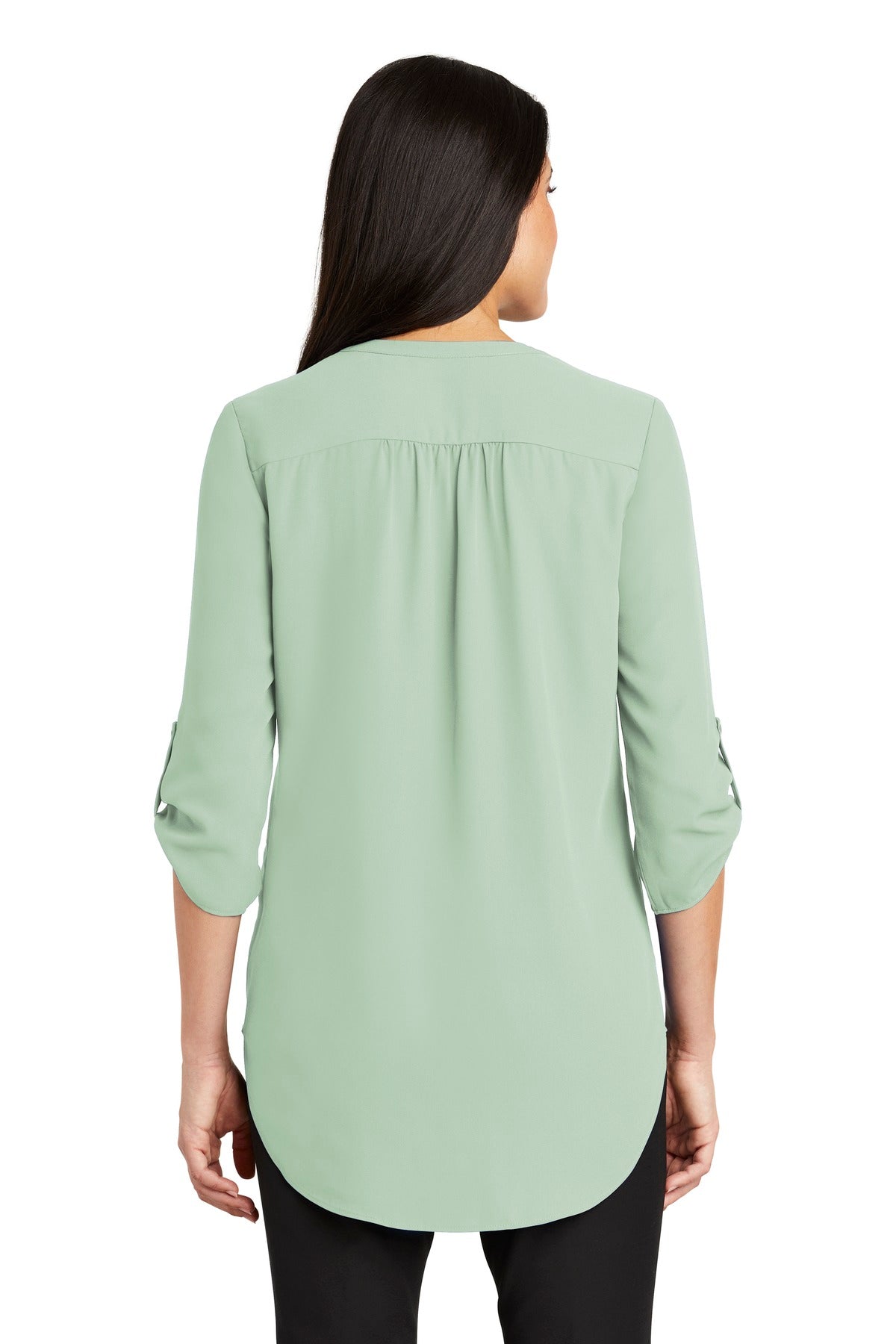 Port Authority Women's 3/4-Sleeve Tunic Blouse - Misty Sage