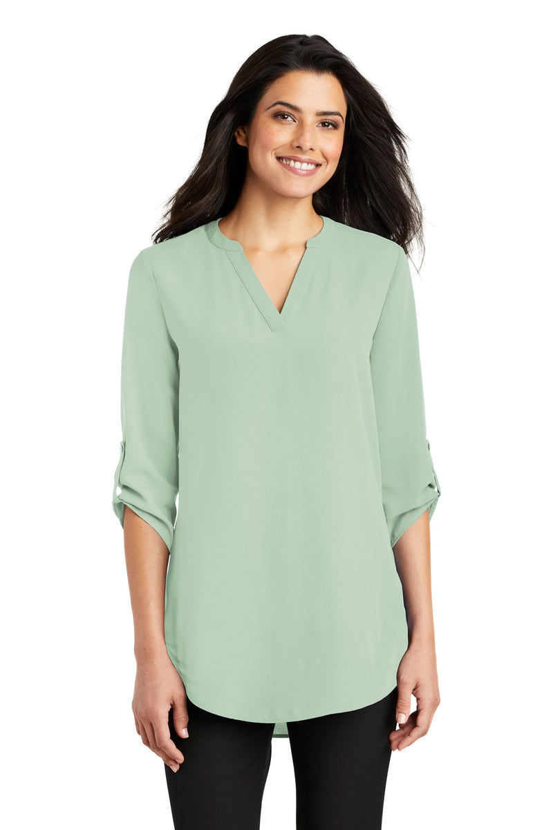 Port Authority Women's 3/4-Sleeve Tunic Blouse - Misty Sage