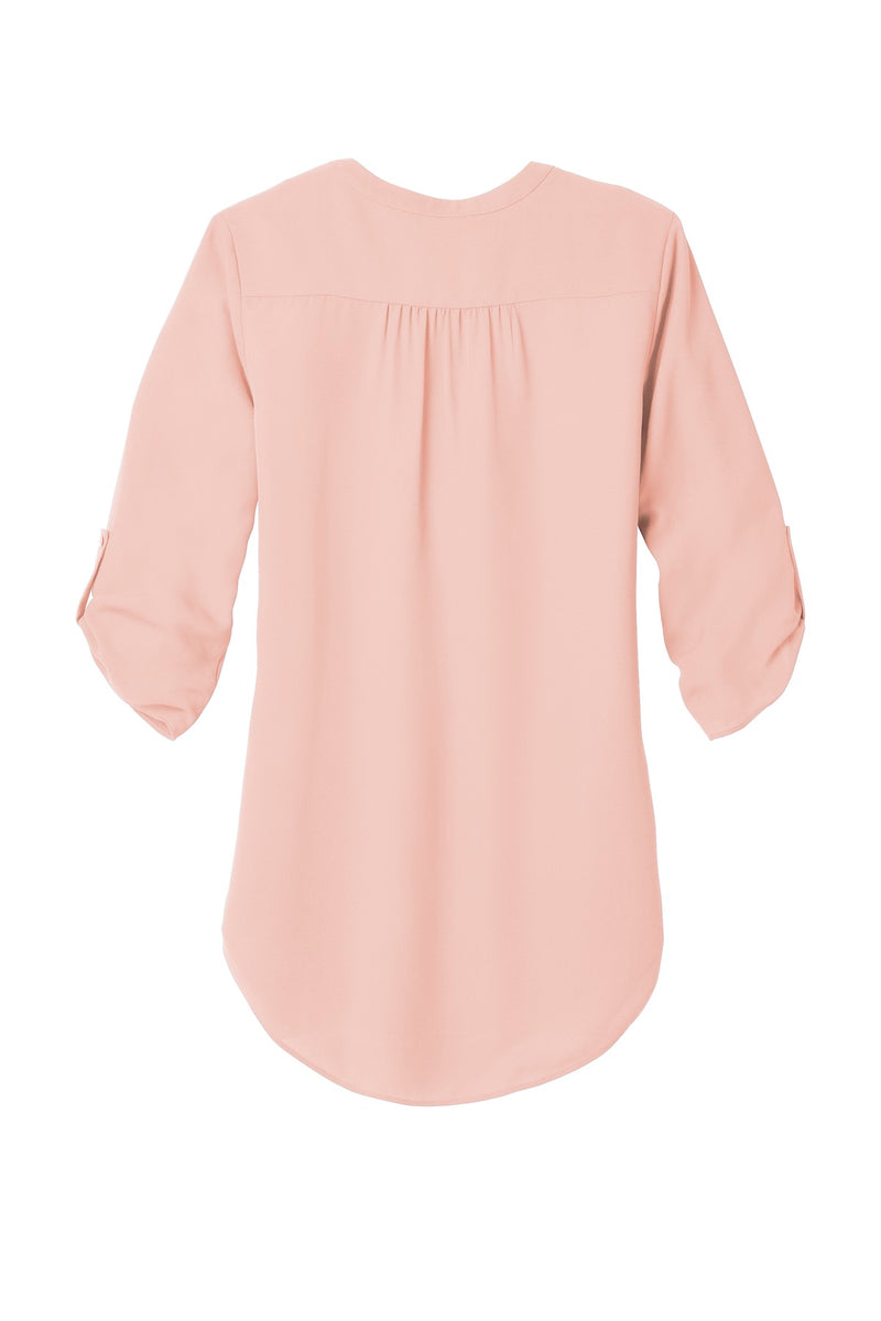 Port Authority Women's 3/4-Sleeve Tunic Blouse - Rose Quartz