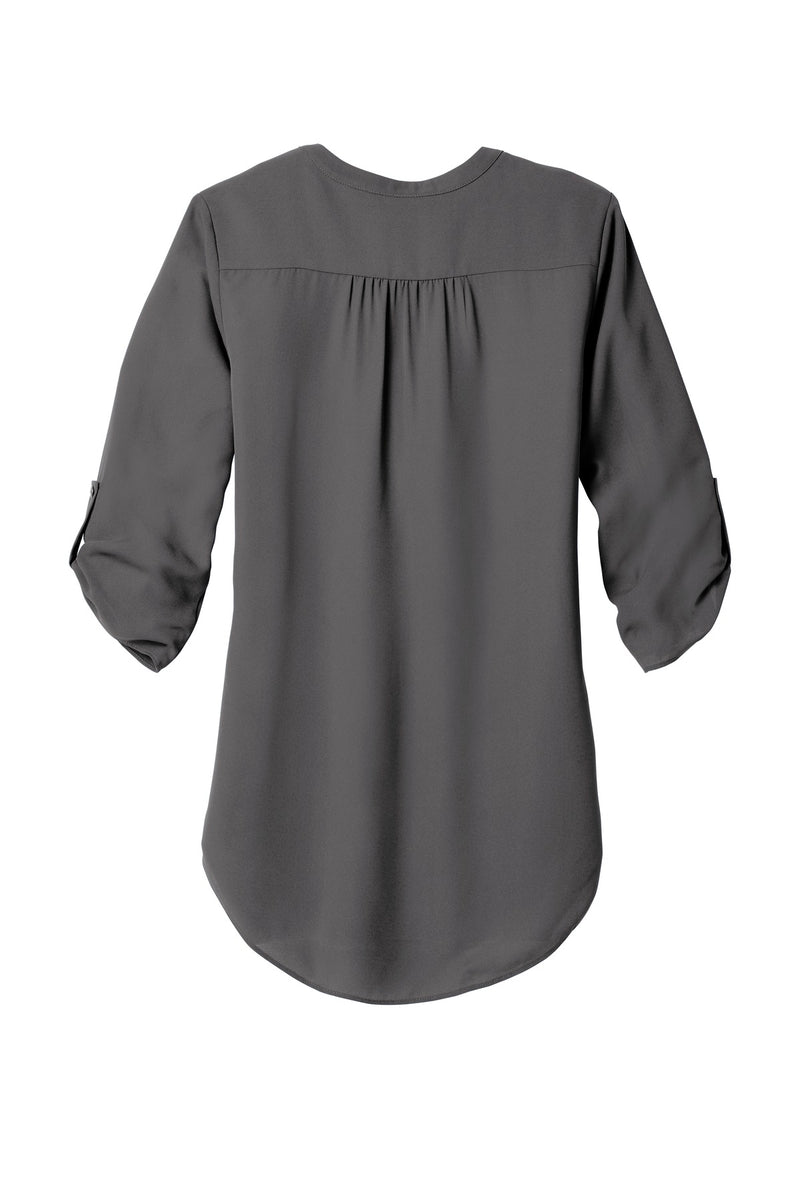 Port Authority Women's 3/4-Sleeve Tunic Blouse - Sterling Grey