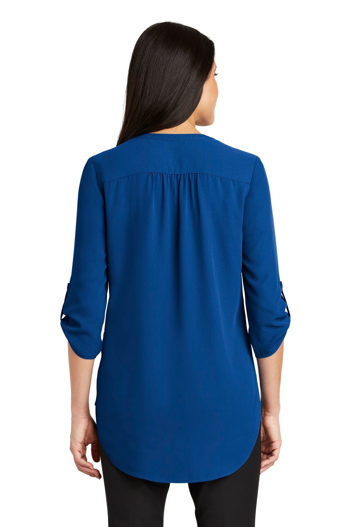 Port Authority Women's 3/4-Sleeve Tunic Blouse - True Blue