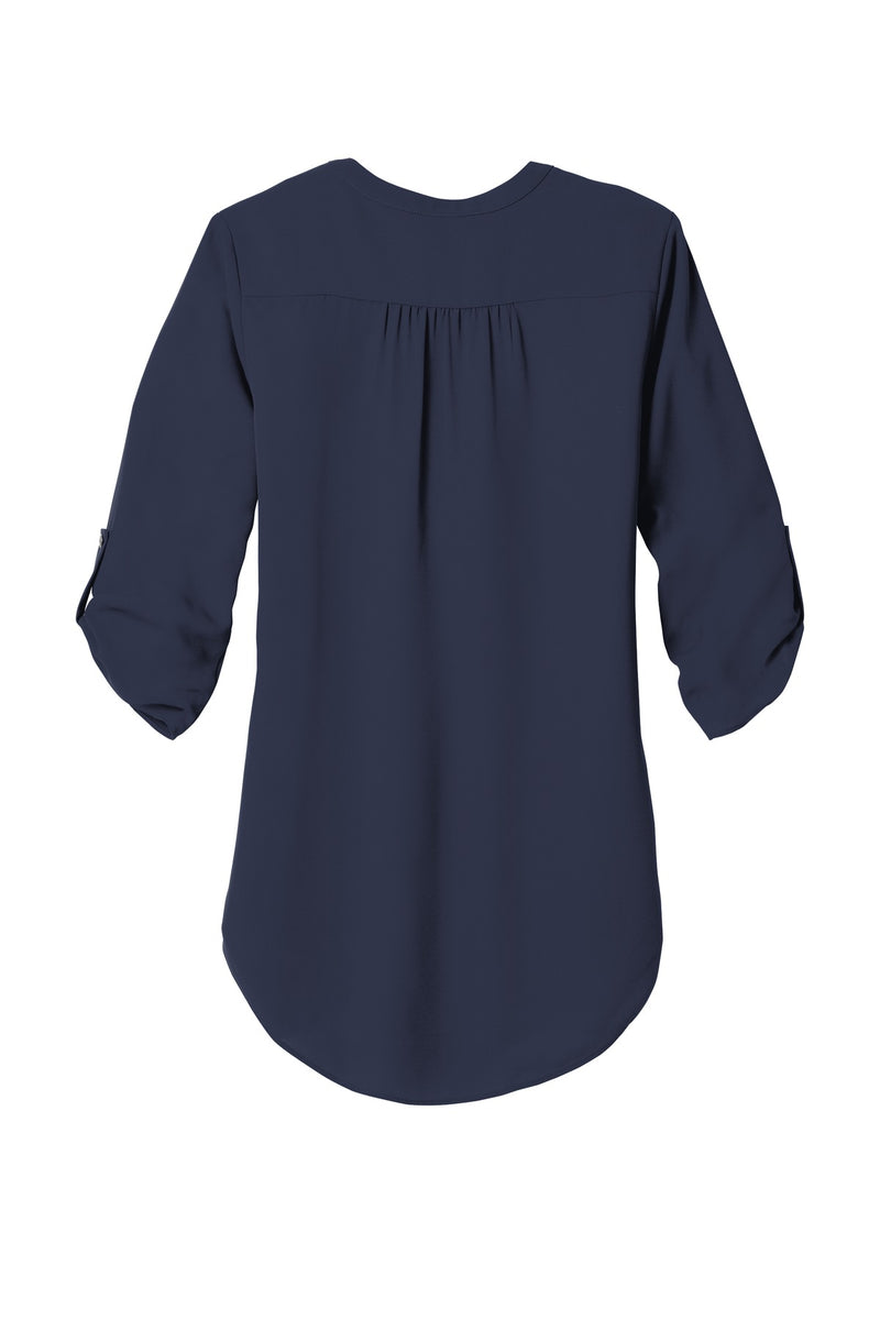 Port Authority Women's 3/4-Sleeve Tunic Blouse - True Navy
