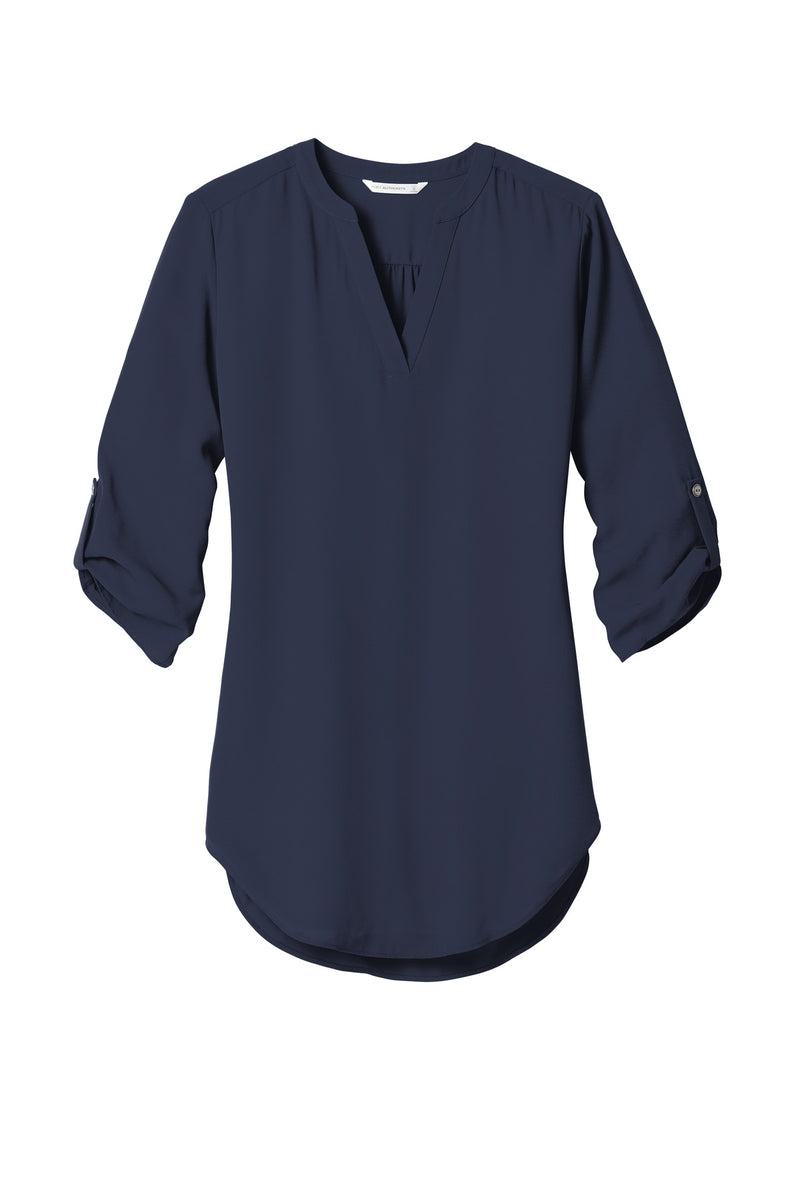 Port Authority Women's 3/4-Sleeve Tunic Blouse - True Navy