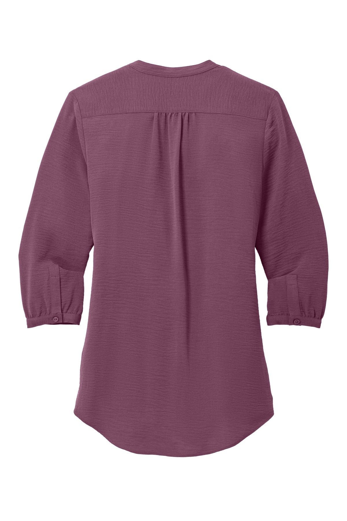 Port Authority Women's 3/4-Sleeve Textured Crepe Tunic - Purple Mist
