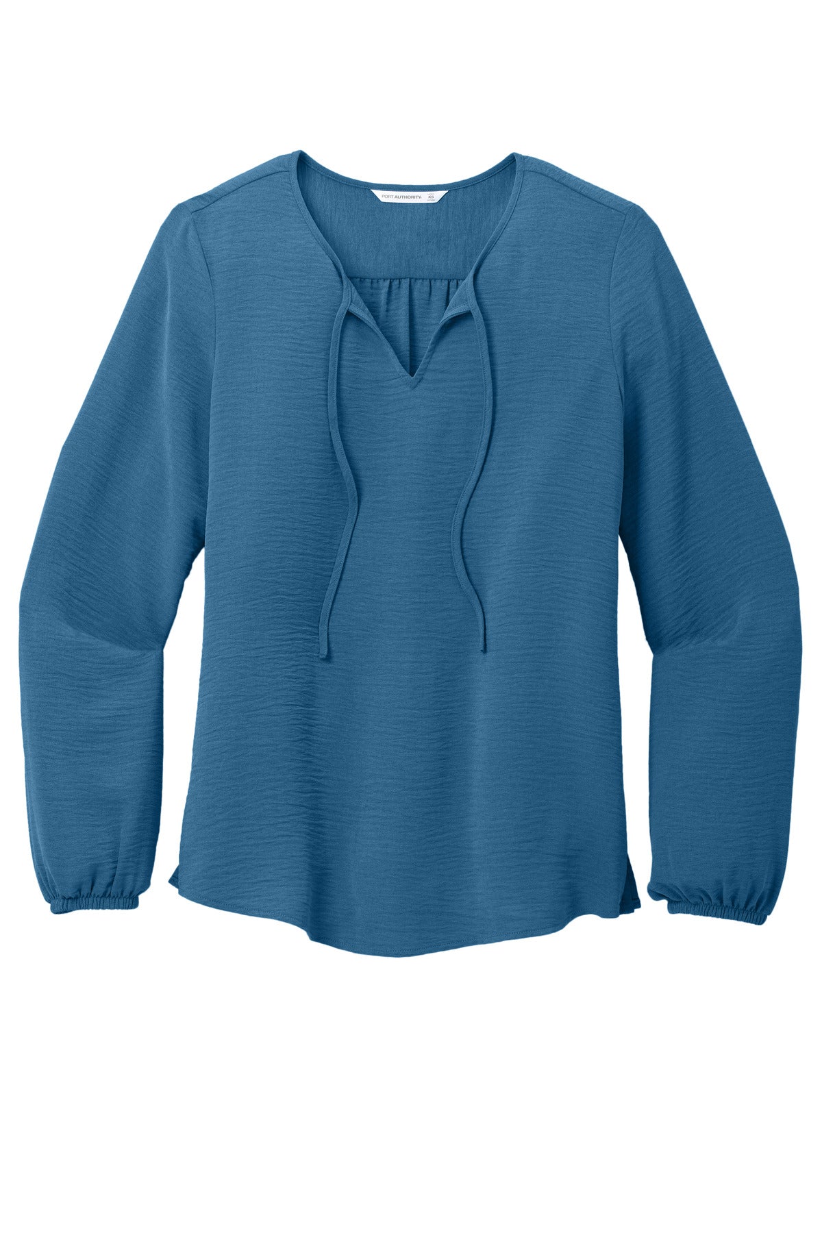 Port Authority Women's Textured Crepe Blouse - Aegean Blue