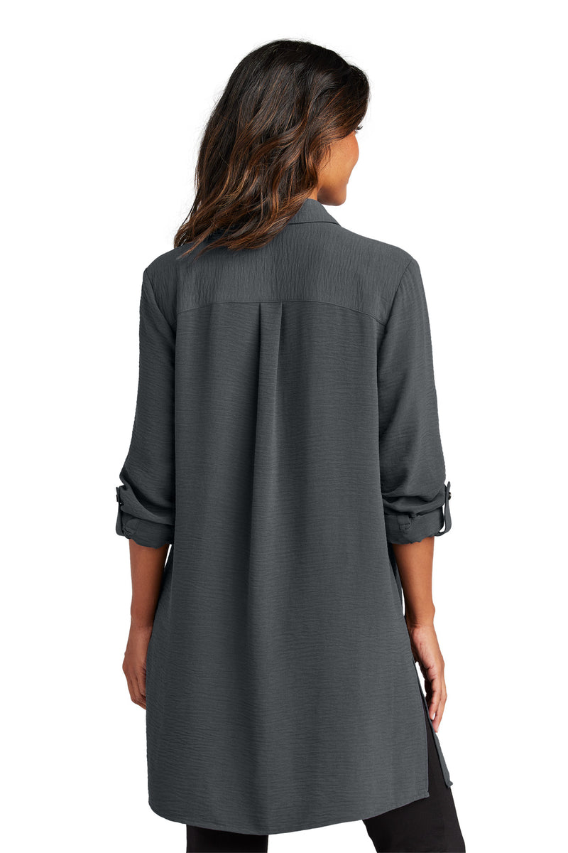 Port Authority Women's Textured Crepe Long Tunic - Graphite