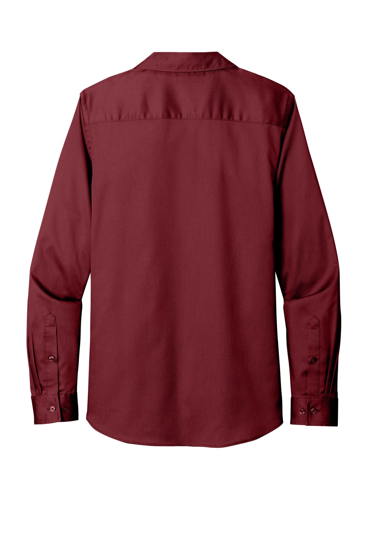Port Authority Women's Long Sleeve SuperPro ReactTwill Shirt - Burgundy