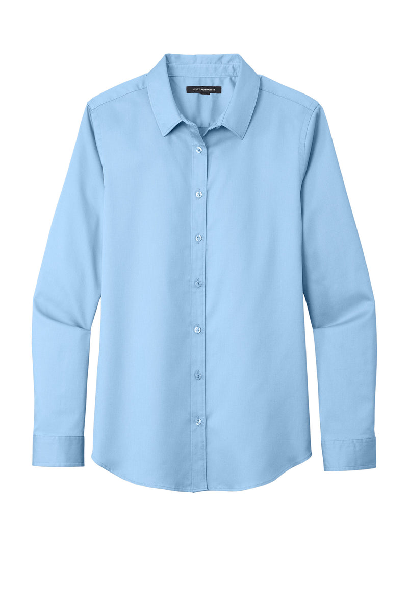 Port Authority Women's Long Sleeve SuperPro ReactTwill Shirt - Cloud Blue